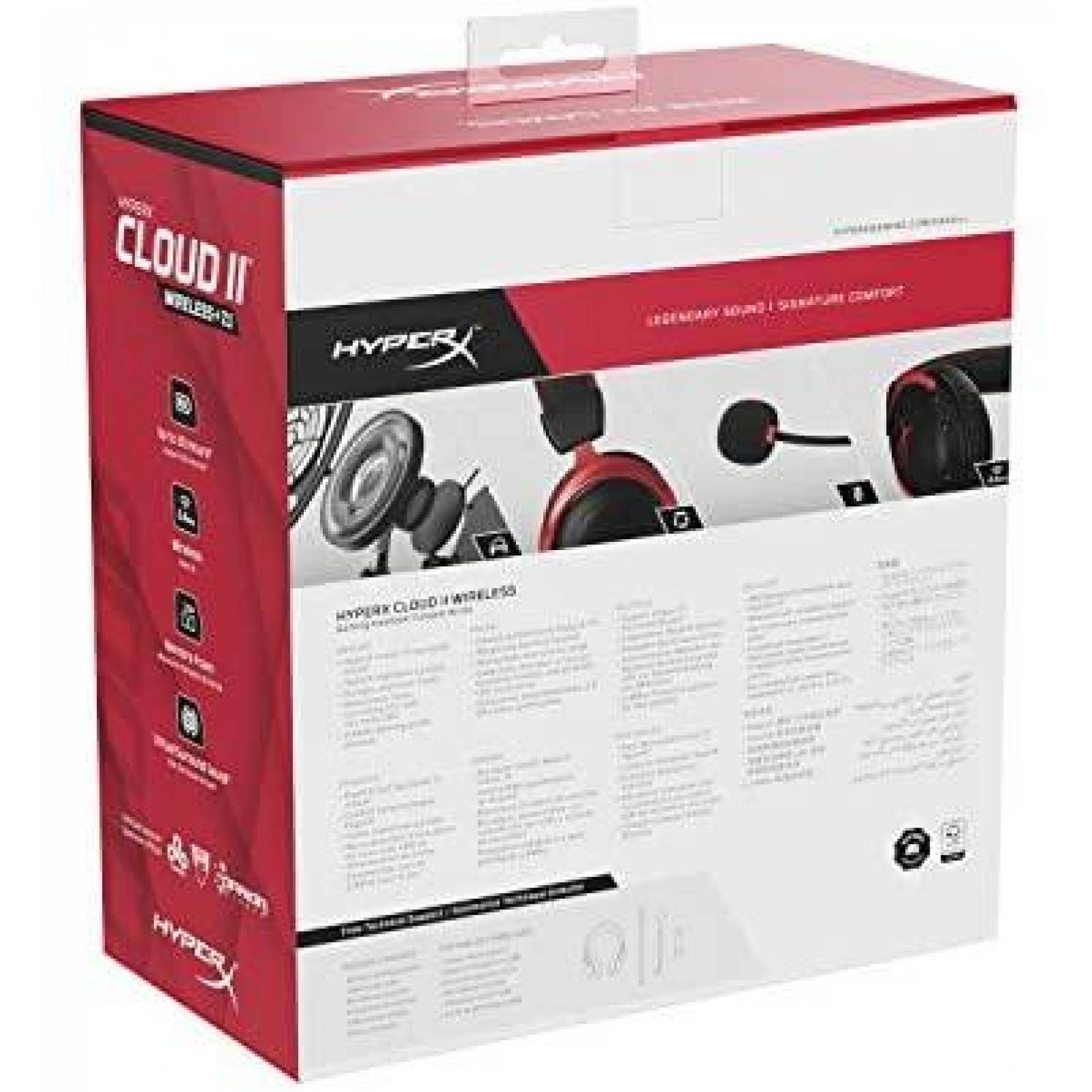 Headset HyperX Cloud II Inalambrico 7.1Surround -Rojo/Negro