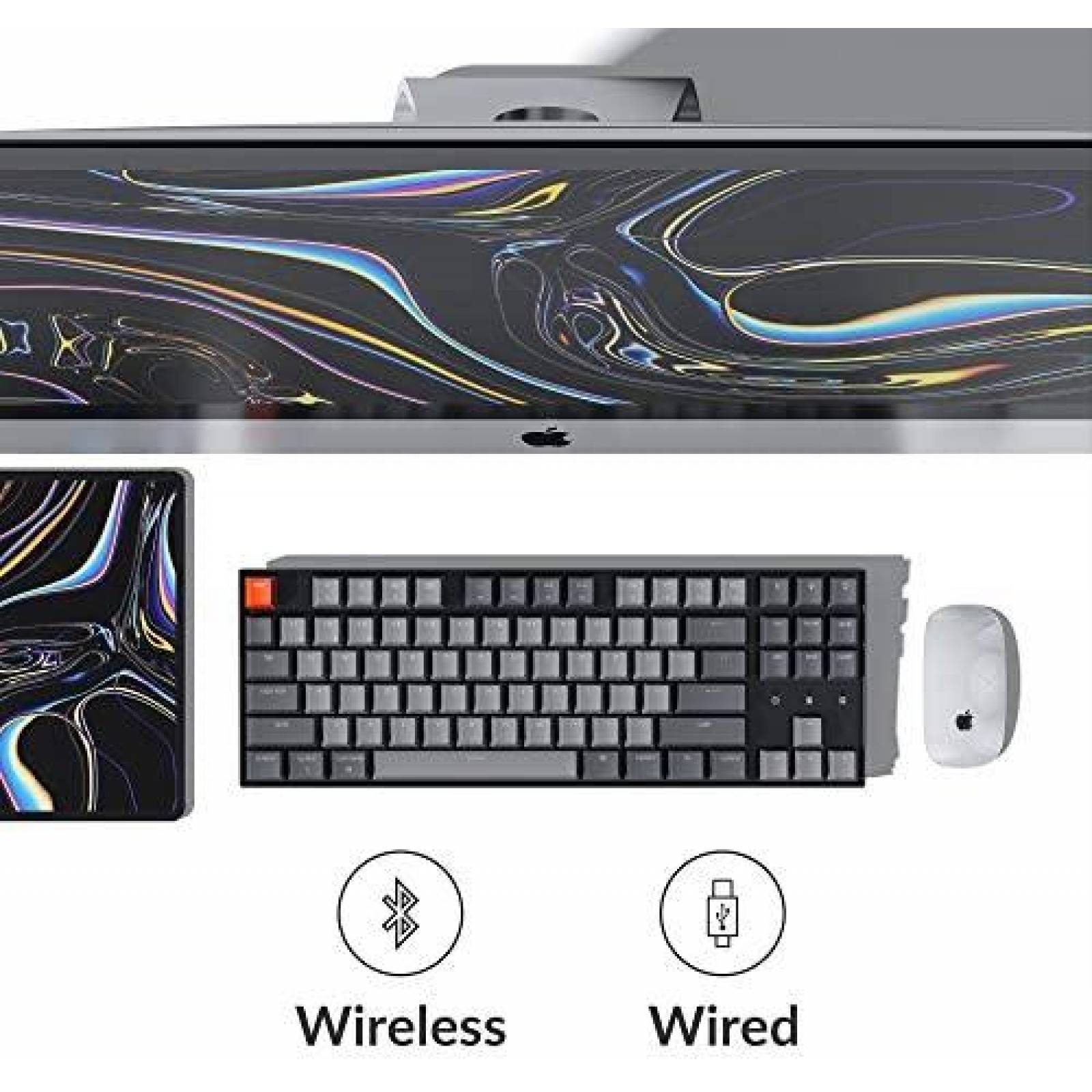 Teclado Gamer Keychron K8 Tenkeyless de 87 Teclas -Negro