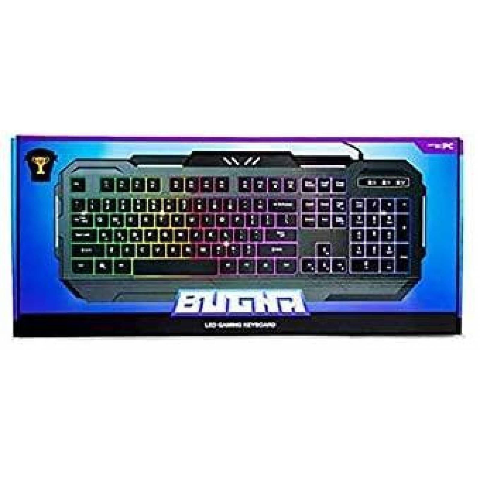 Teclado Gamer Five Below Bugha 104 Botones LED Para PC