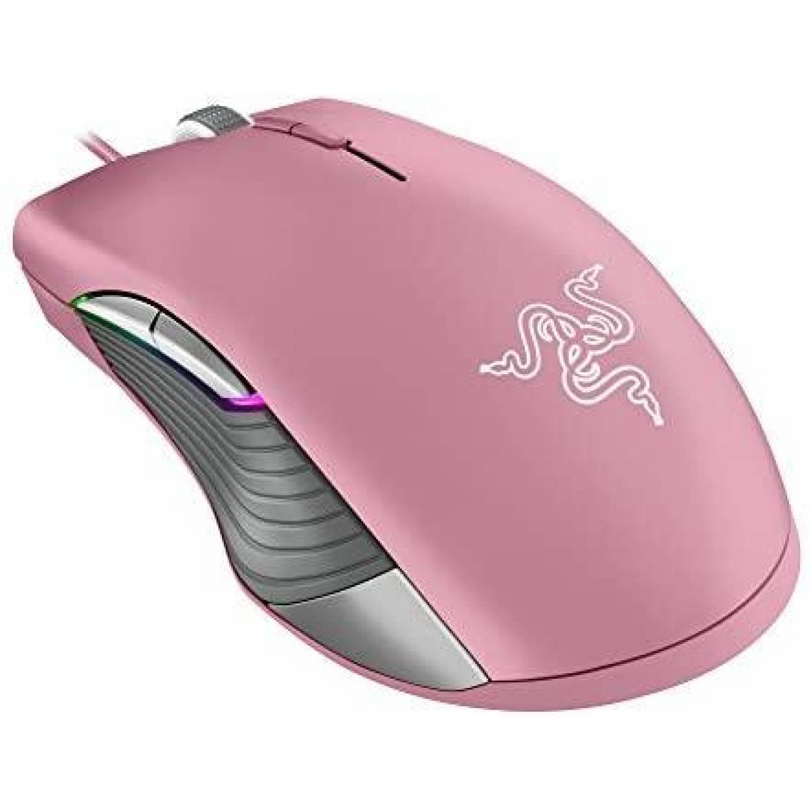 Mouse Gamer Razer 16000DPI Iluminacion RGB Ambidiestro -Rosa