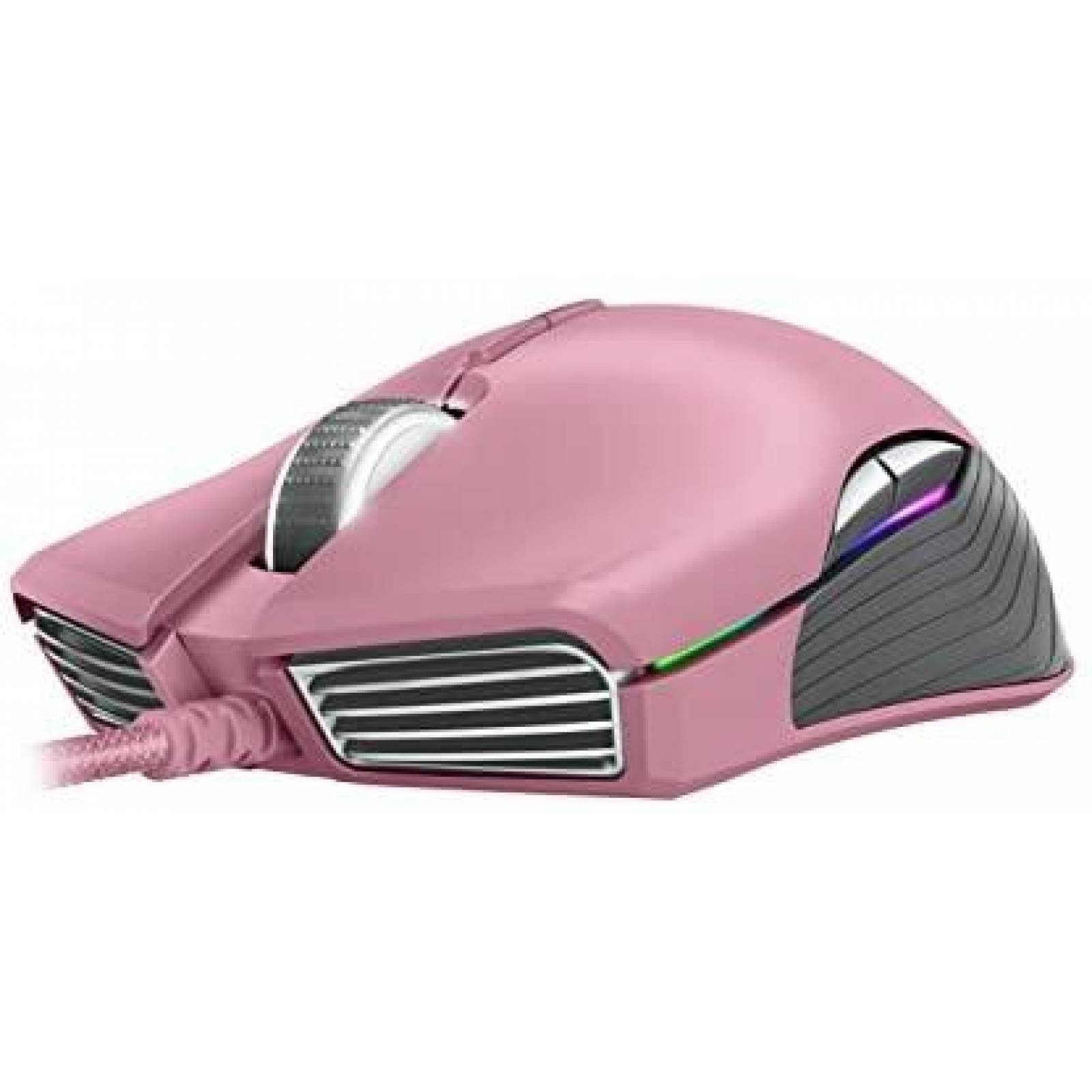 Mouse Gamer Razer 16000DPI Iluminacion RGB Ambidiestro -Rosa