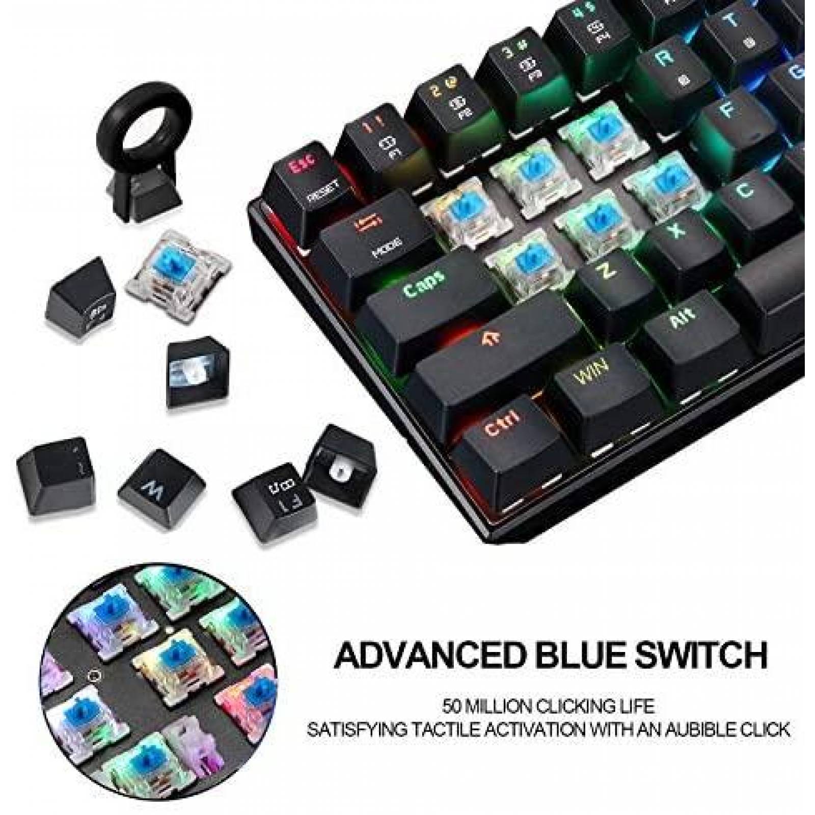 Teclado Gamer MOTOSPEED CK61 Portatil 60% Mecanico RGB