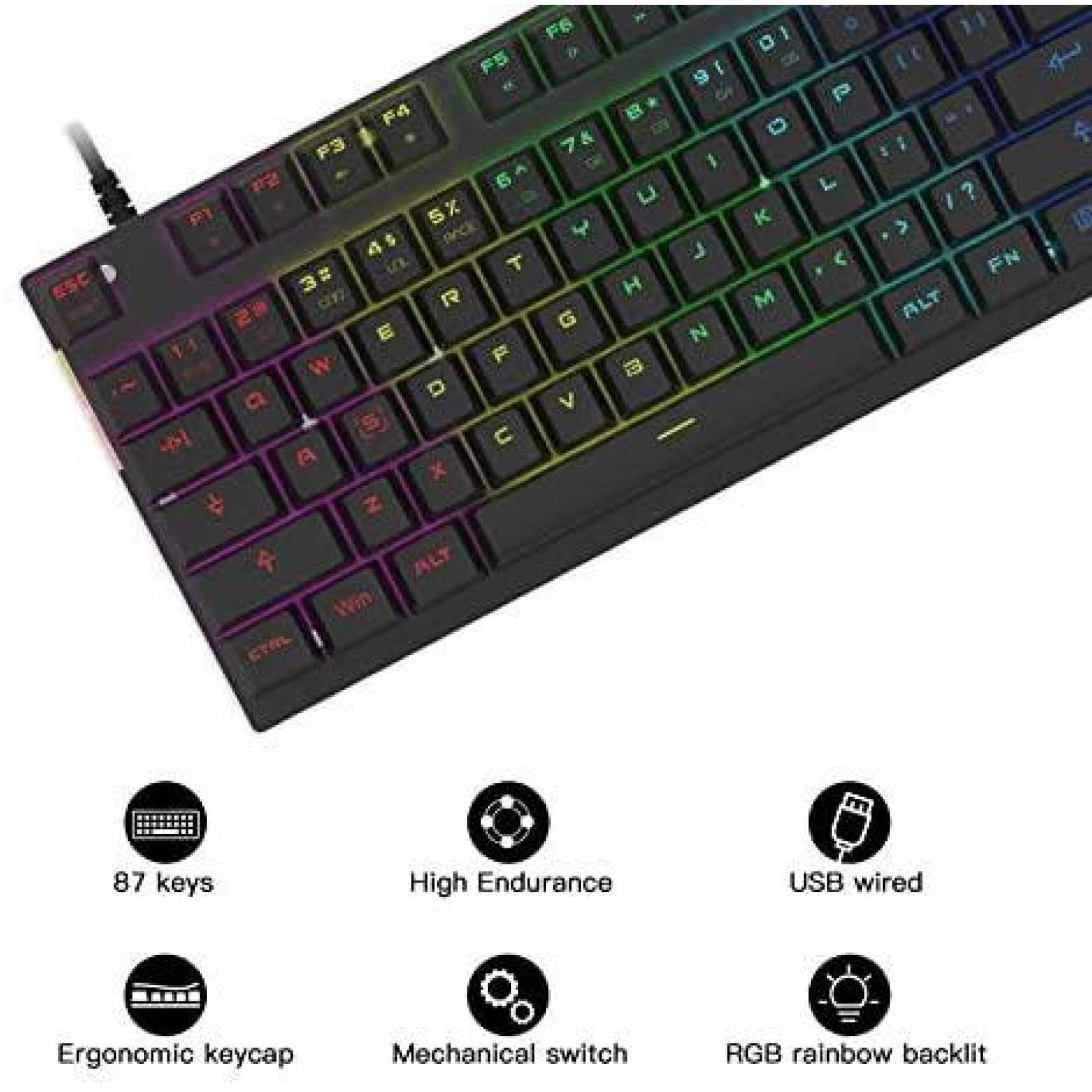 Teclado Gamer MOTOSPEED 87 Teclas Mecanico 2.4GHz Mecanico