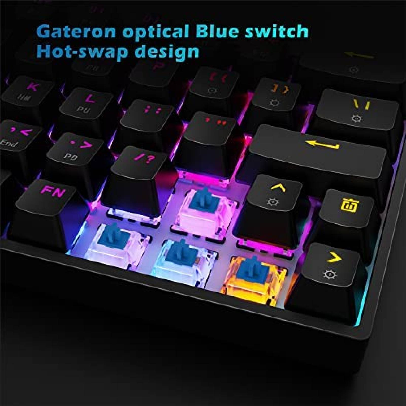 Teclado mecanico para juegos GIM KB-64 RGB de 64 teclas
