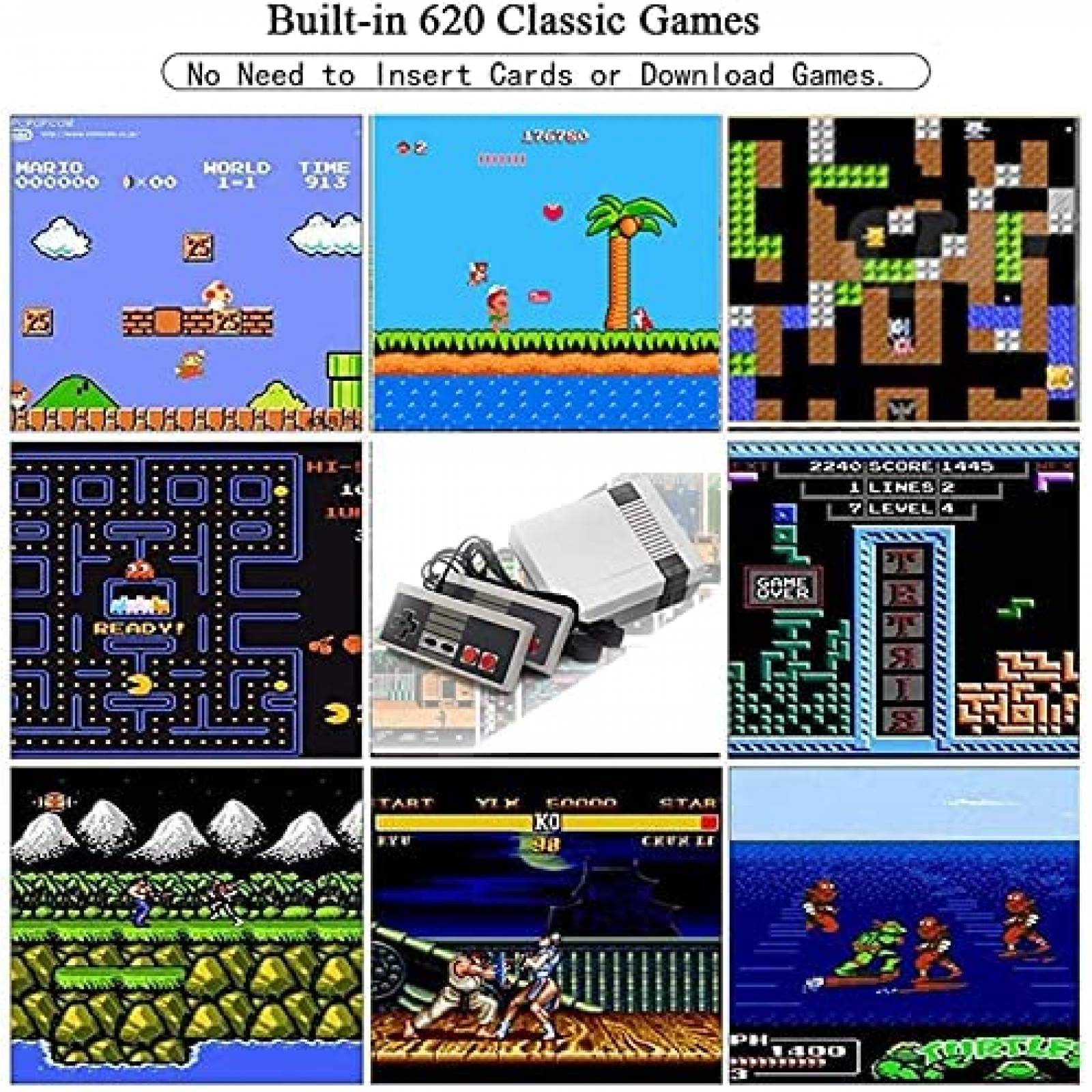 Mini Consola Hotecig Retro con 620 Juegos y 2 Controladores