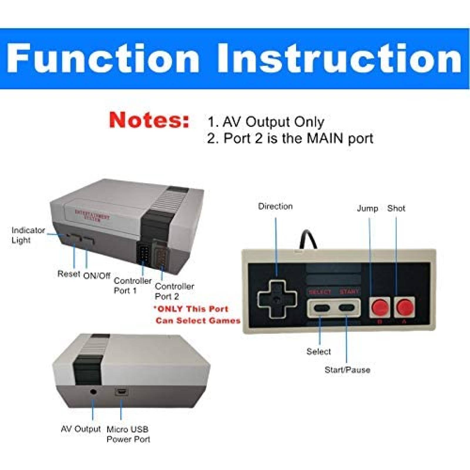 Mini Consola Hotecig Retro con 620 Juegos y 2 Controladores