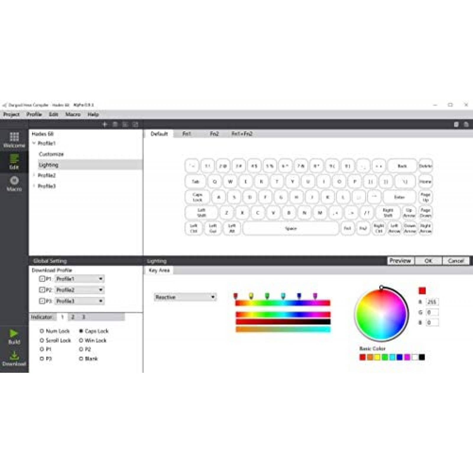 Teclado Durgod Hades 68 Gateron RGB de Aluminio -Blanco