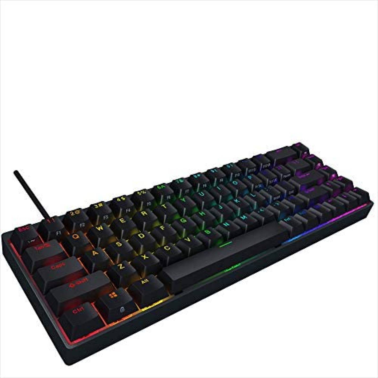Teclado Durgod Hades 68 Gateron RGB de Aluminio -Blanco