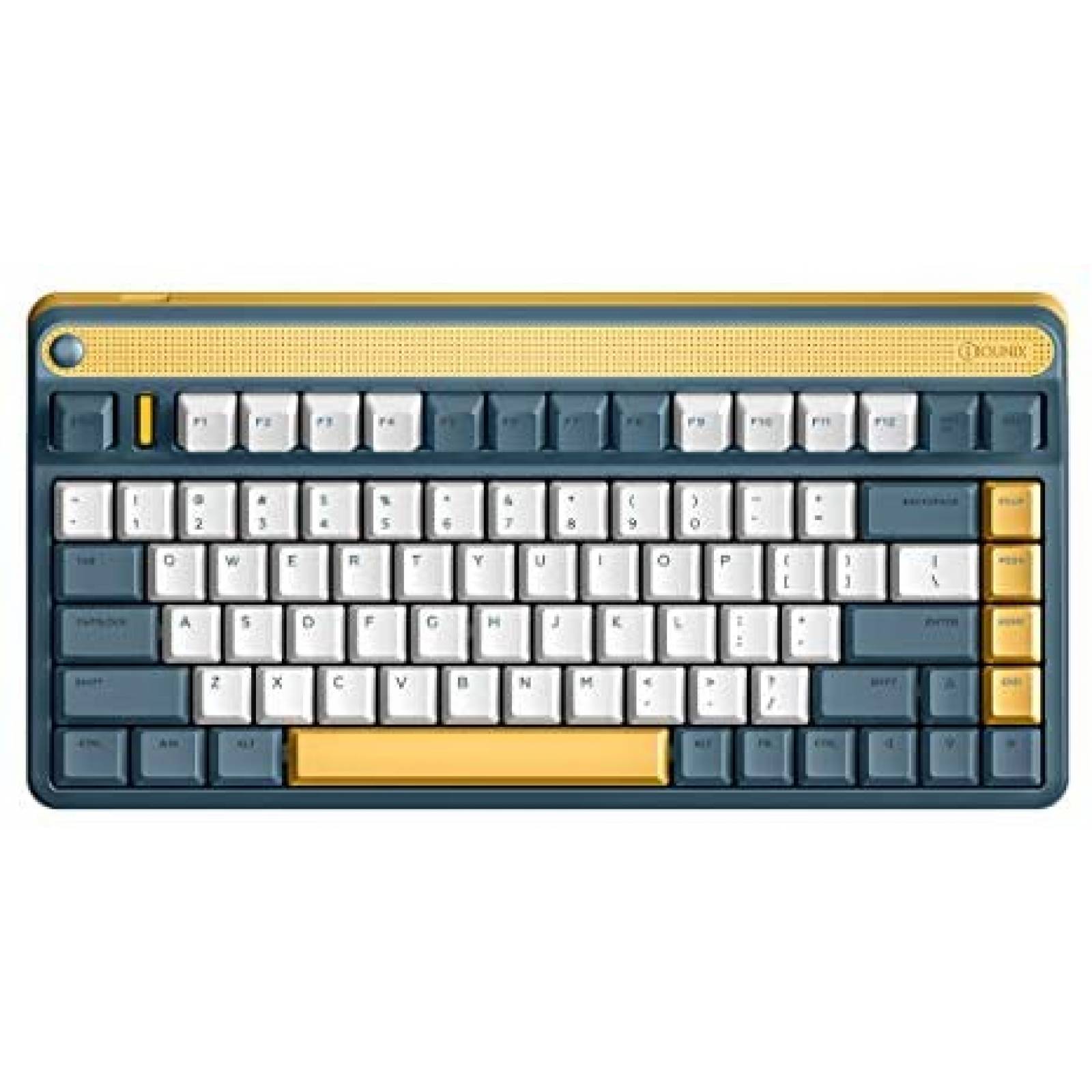 Teclado Gamer IQUNIX A80 de 83 Teclas -Azul/Amarillo