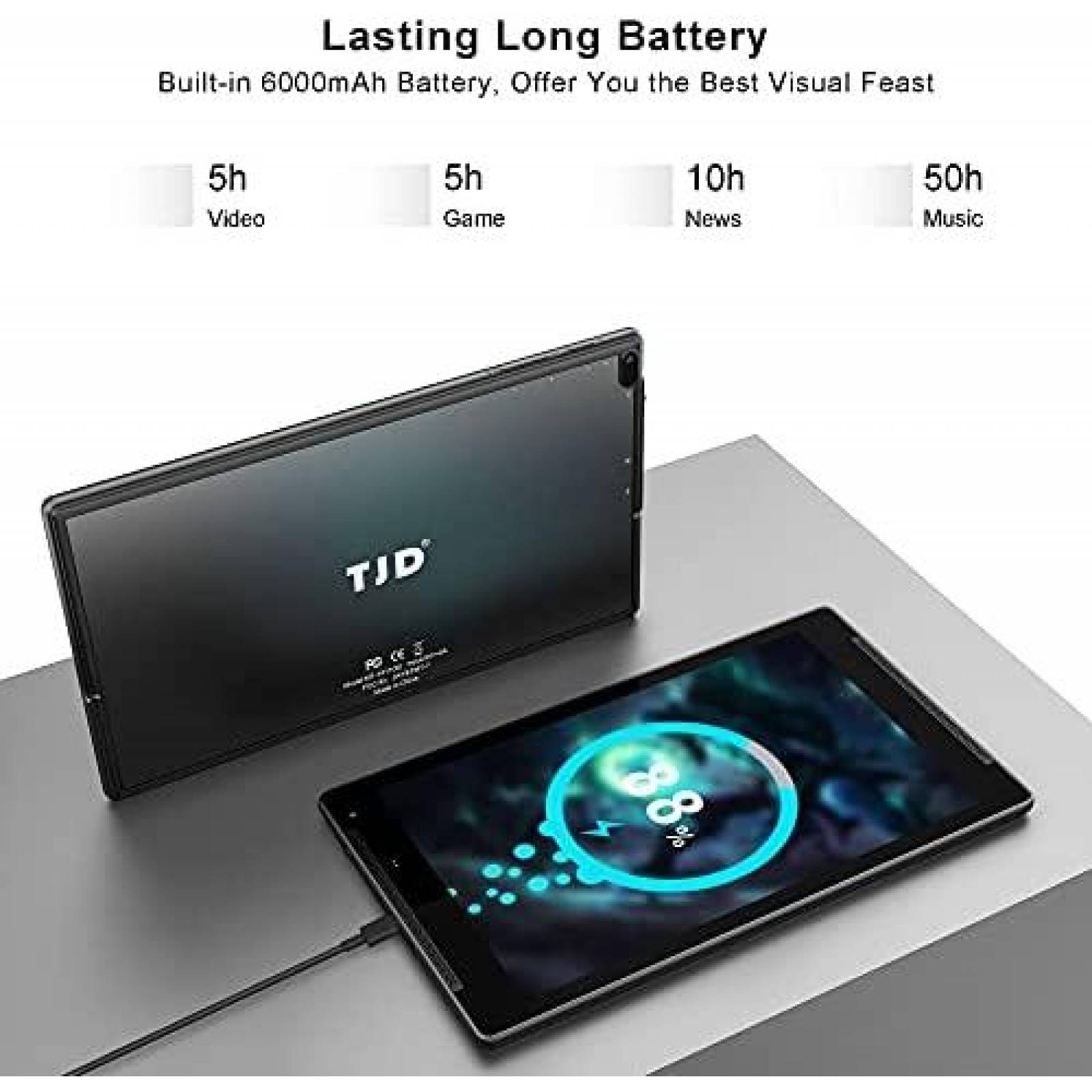 Tablet TJD 10'' 1600hertz 3GB 32GB Android 10 -Negro