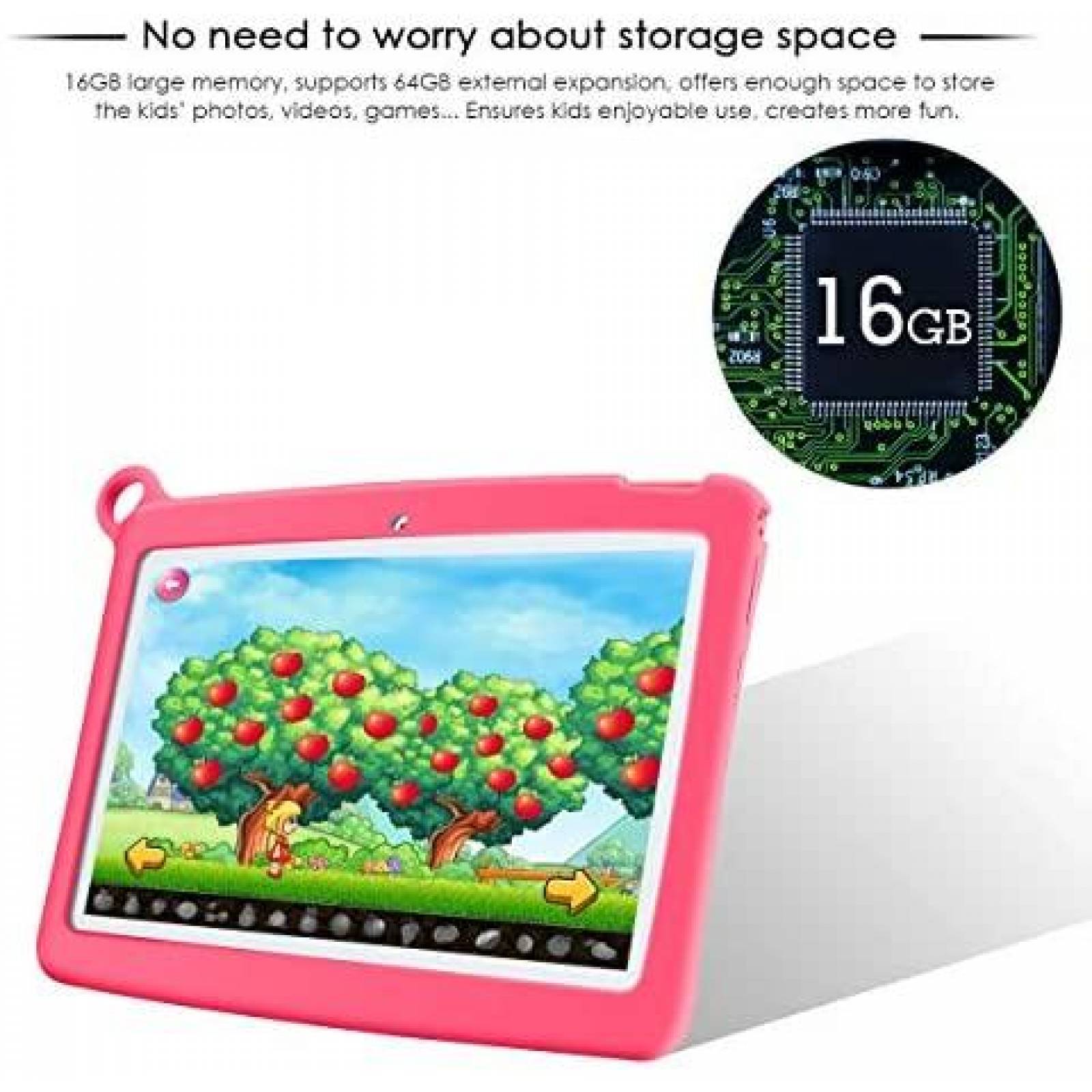 Tableta para nios Kivors 10.1" 2GB 32GB Android 8.1 -Rosa