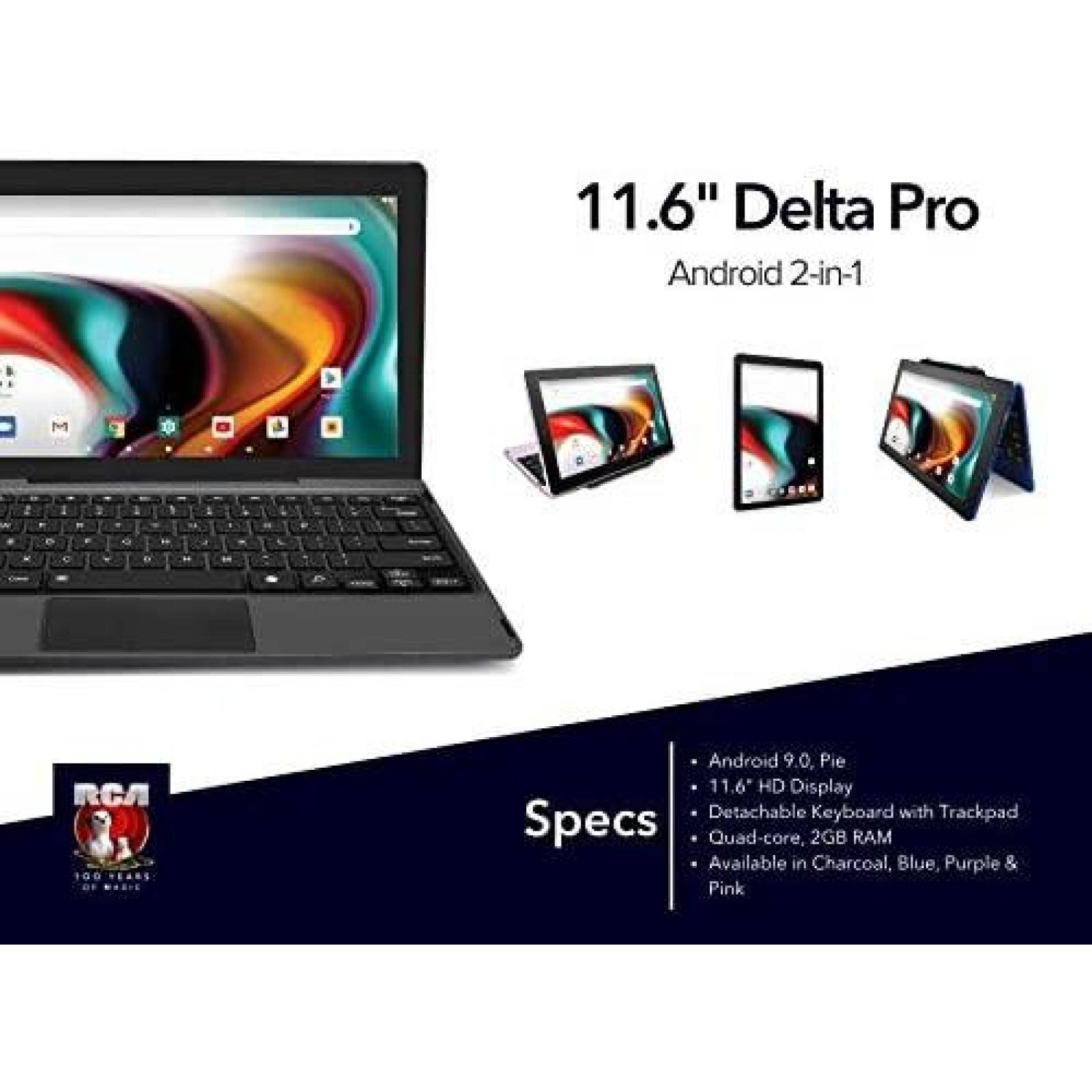 Tablet RCA Delta Pro 11.6'' HD 2GB 32GB con Teclado -Carbon