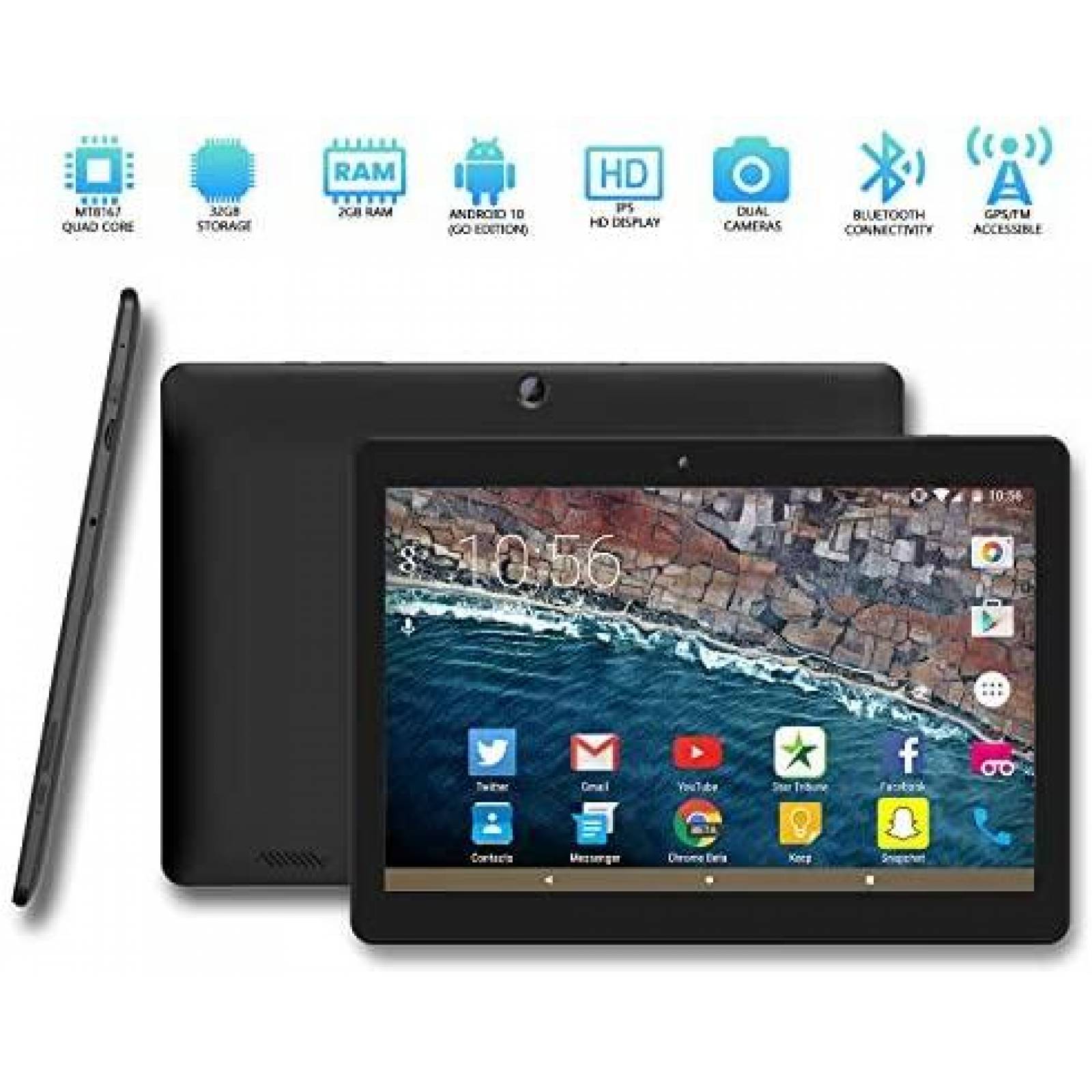 Tablet Azpen Innovate 10 10'' 2GB RAM Bluetooth GPS -Negro