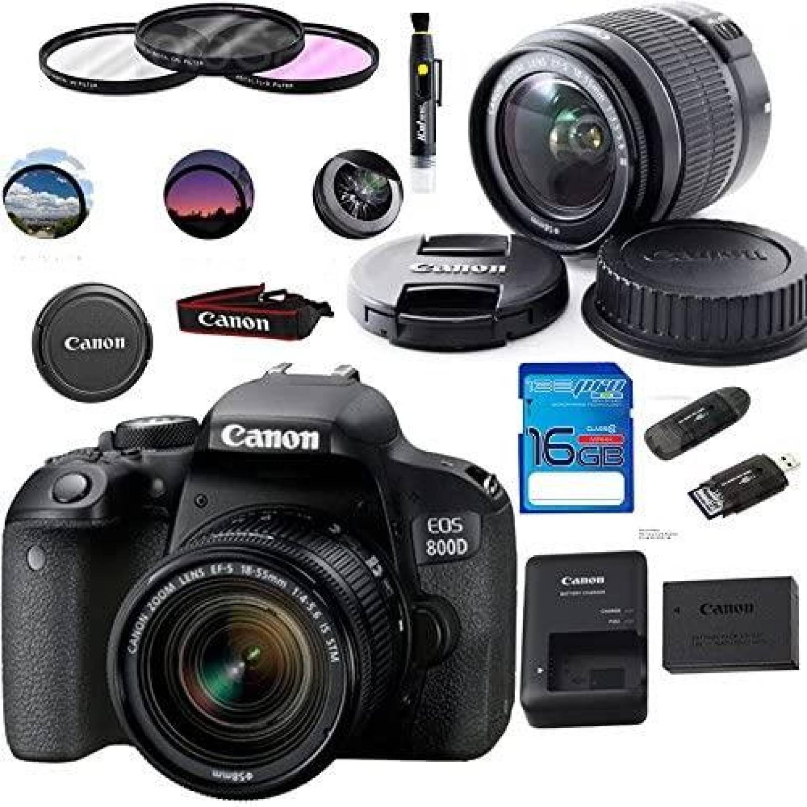 Camara DSLR Deal-Expo Canon EOS 800D con kit de fotografia