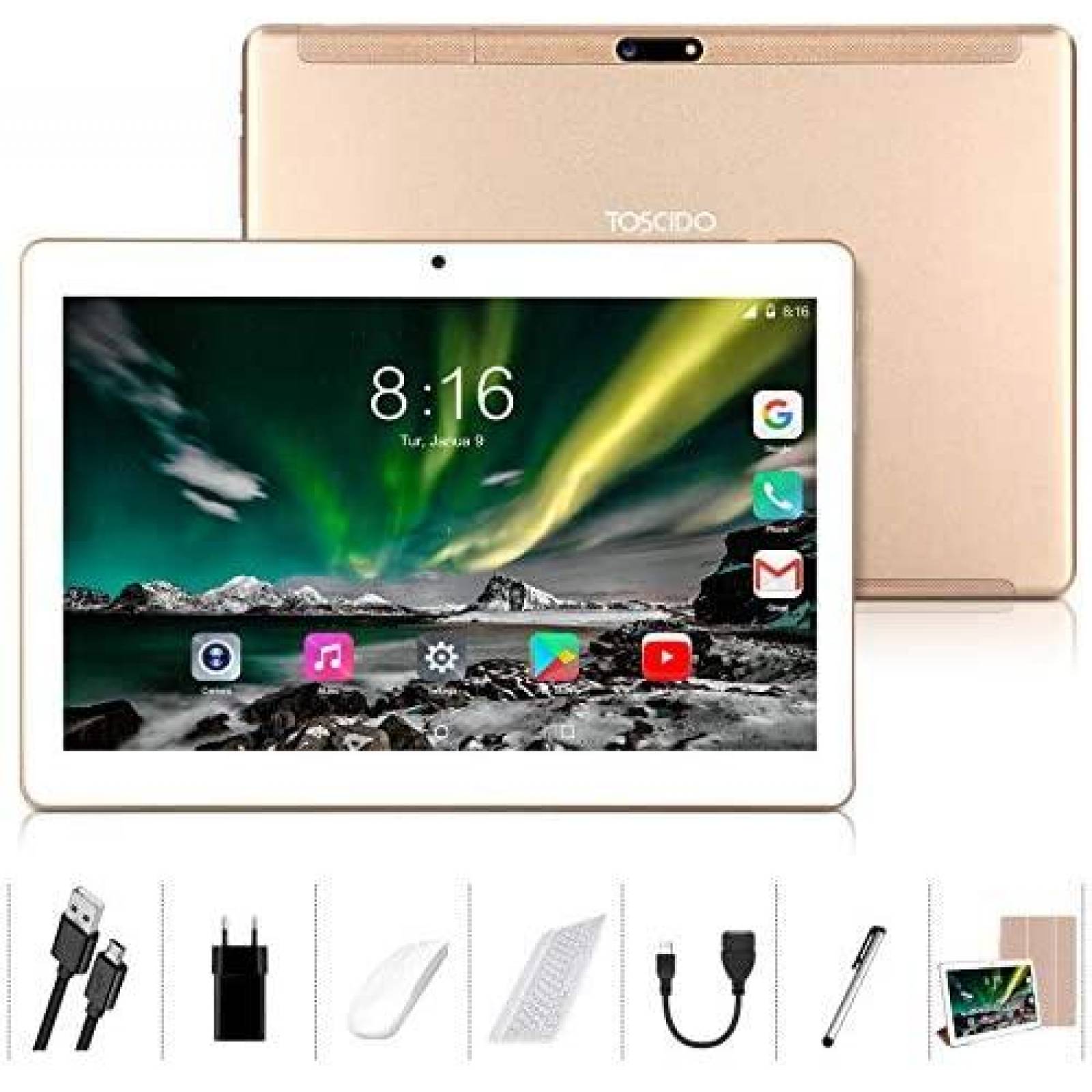 Tablet de Negocios TOSCiDO 2GB RAM 32GB 1280x800 IPS 10''