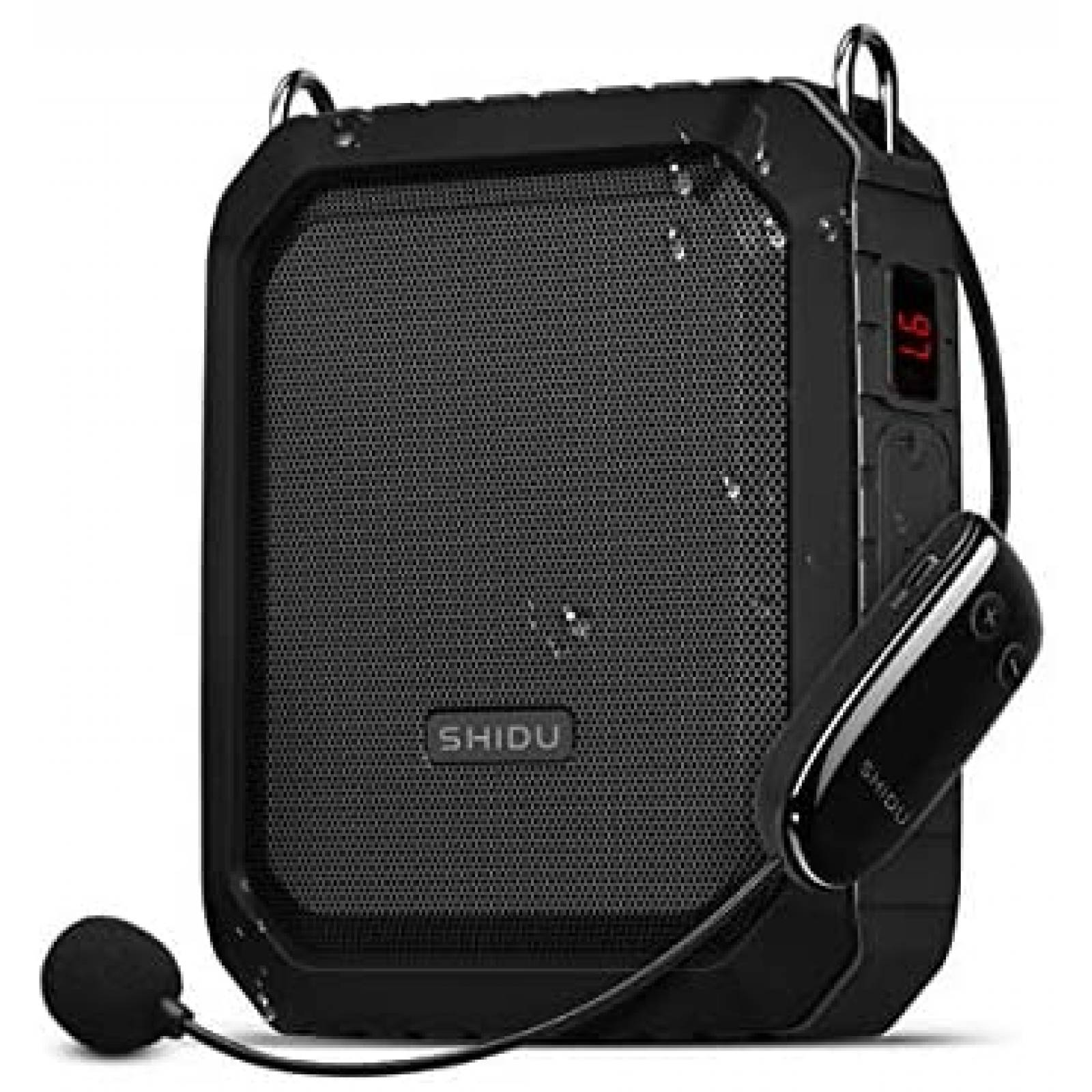 Amplificador SHIDU Con microfono Resistente al agua -Negro