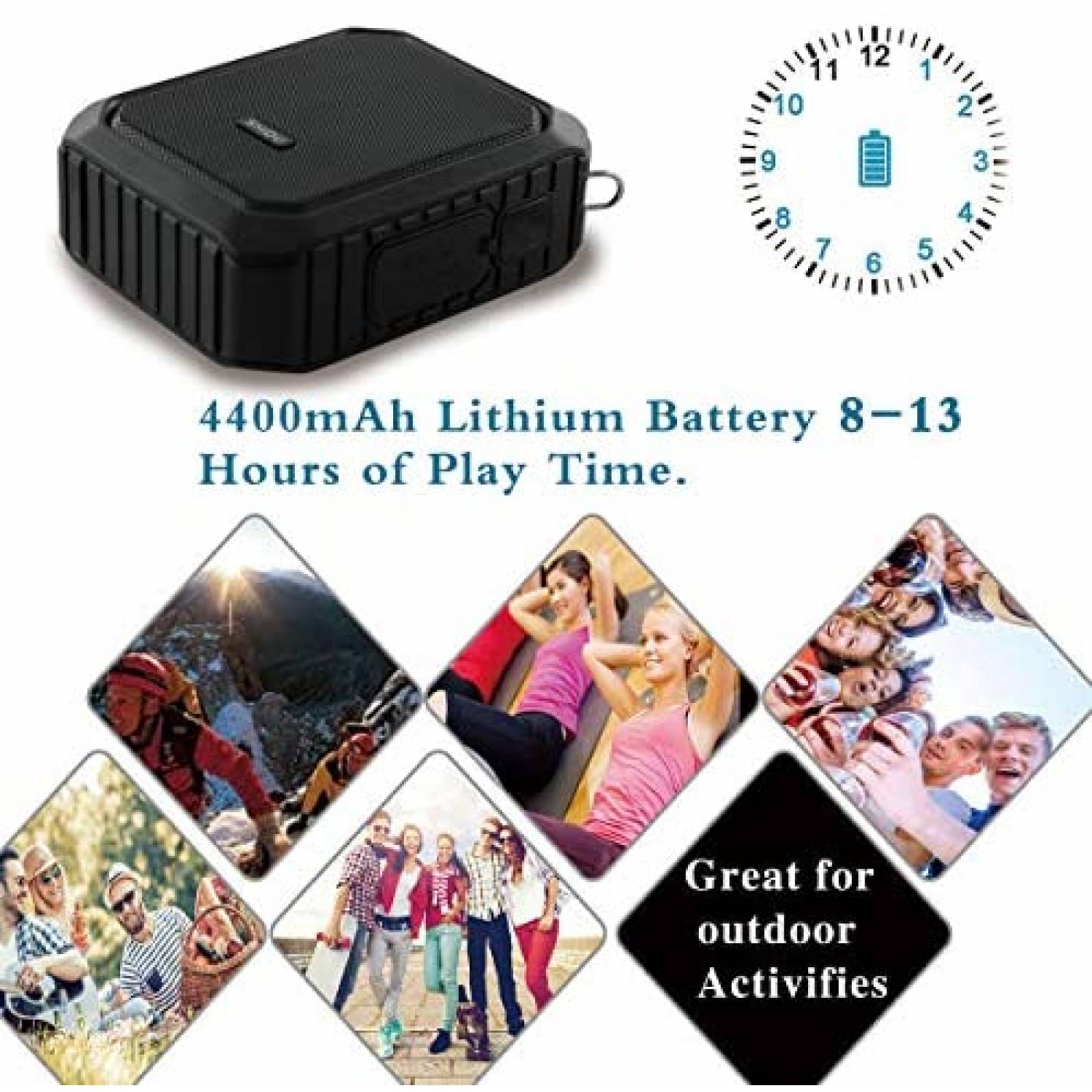 Amplificador SHIDU Con microfono Resistente al agua -Negro