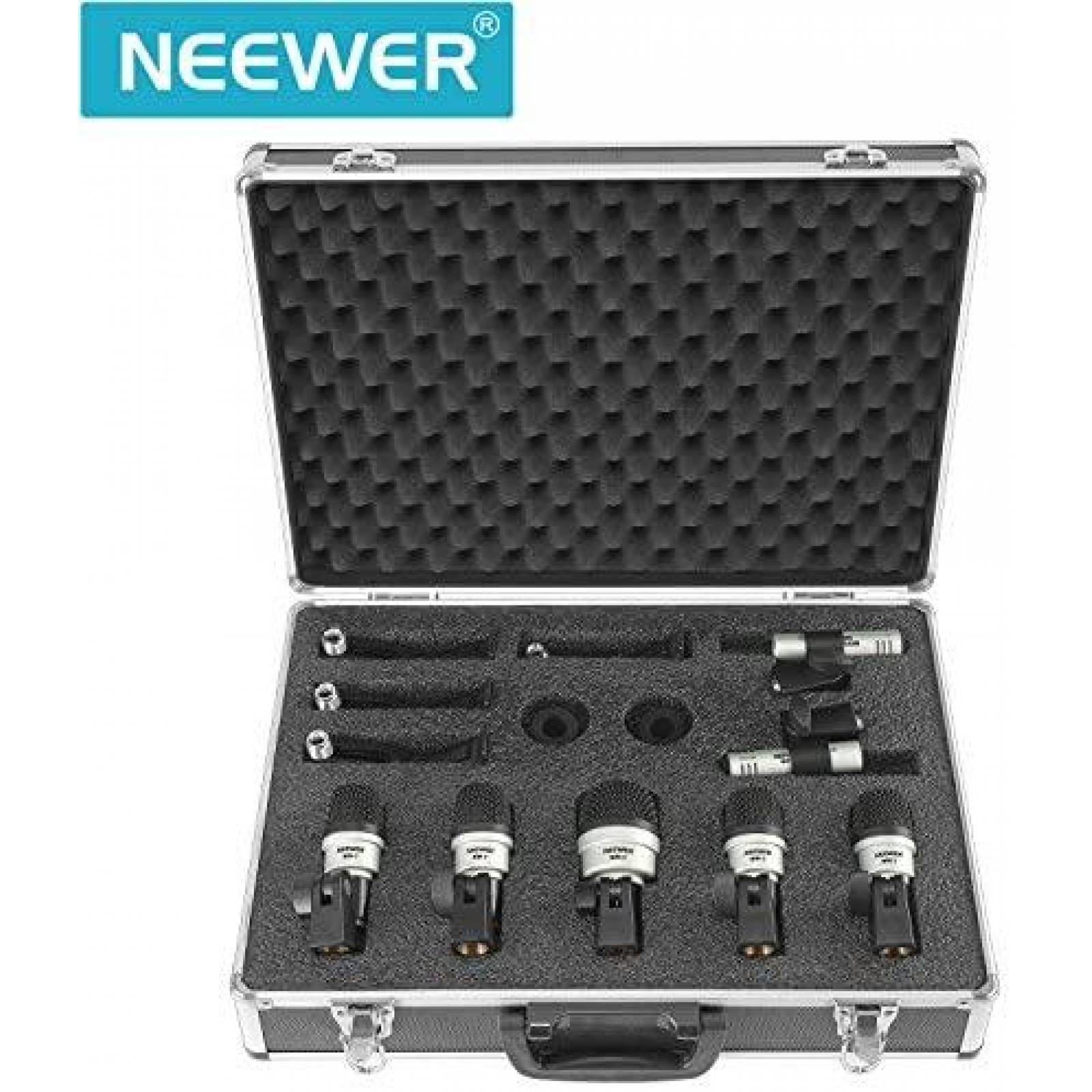 Microfono Neewer NW-7 7 piezas para tambores -Gris