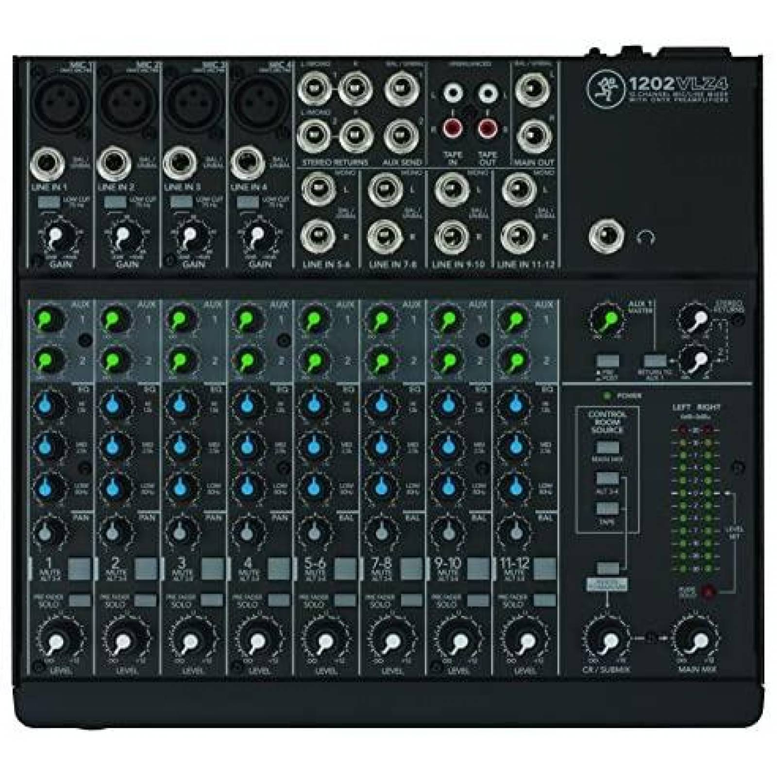 Mezcladora Audio Mackie 1202VLZ4 12 Canales 60dB -Negro