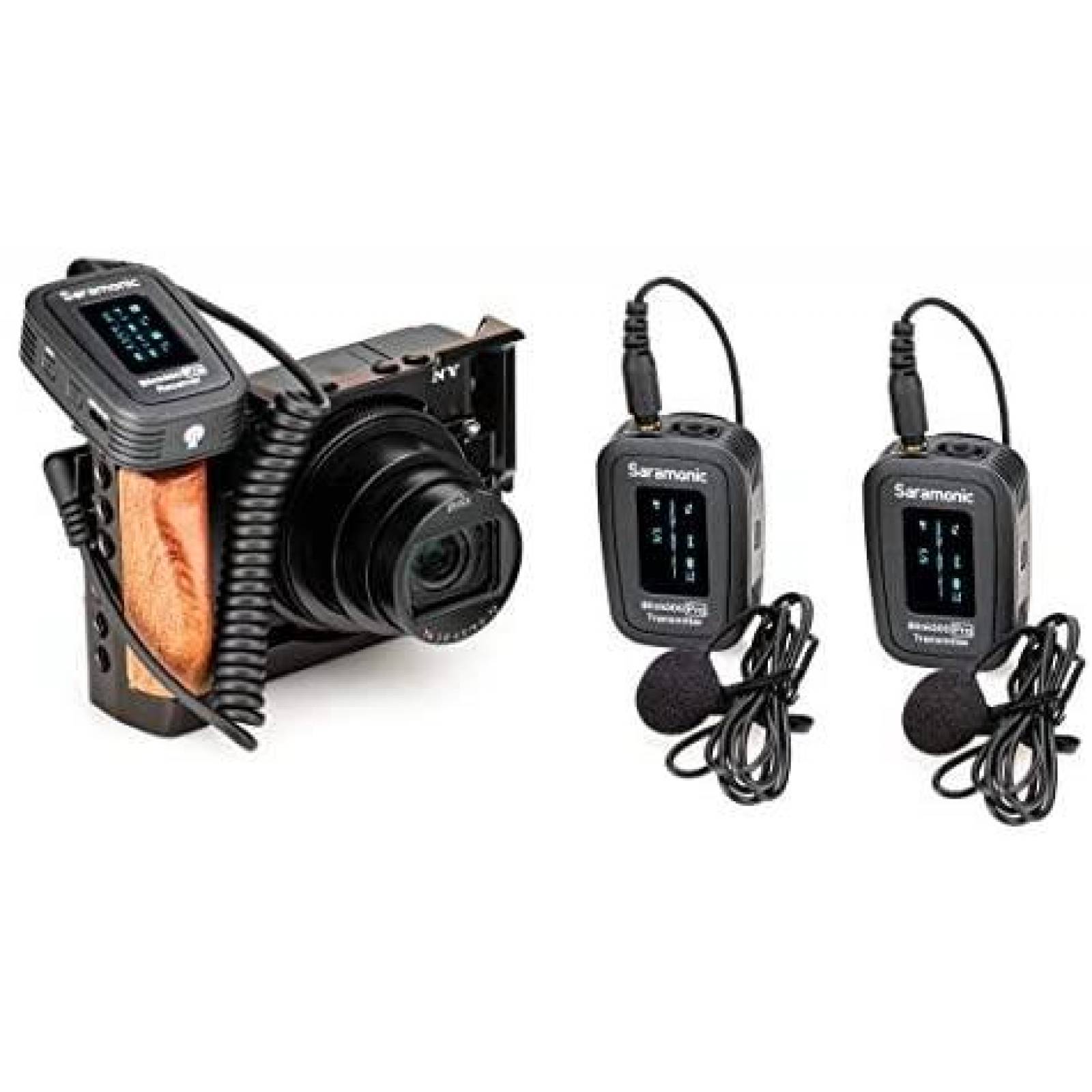 Sistema de Microfonos Saramonic Inalambrico para Camaras