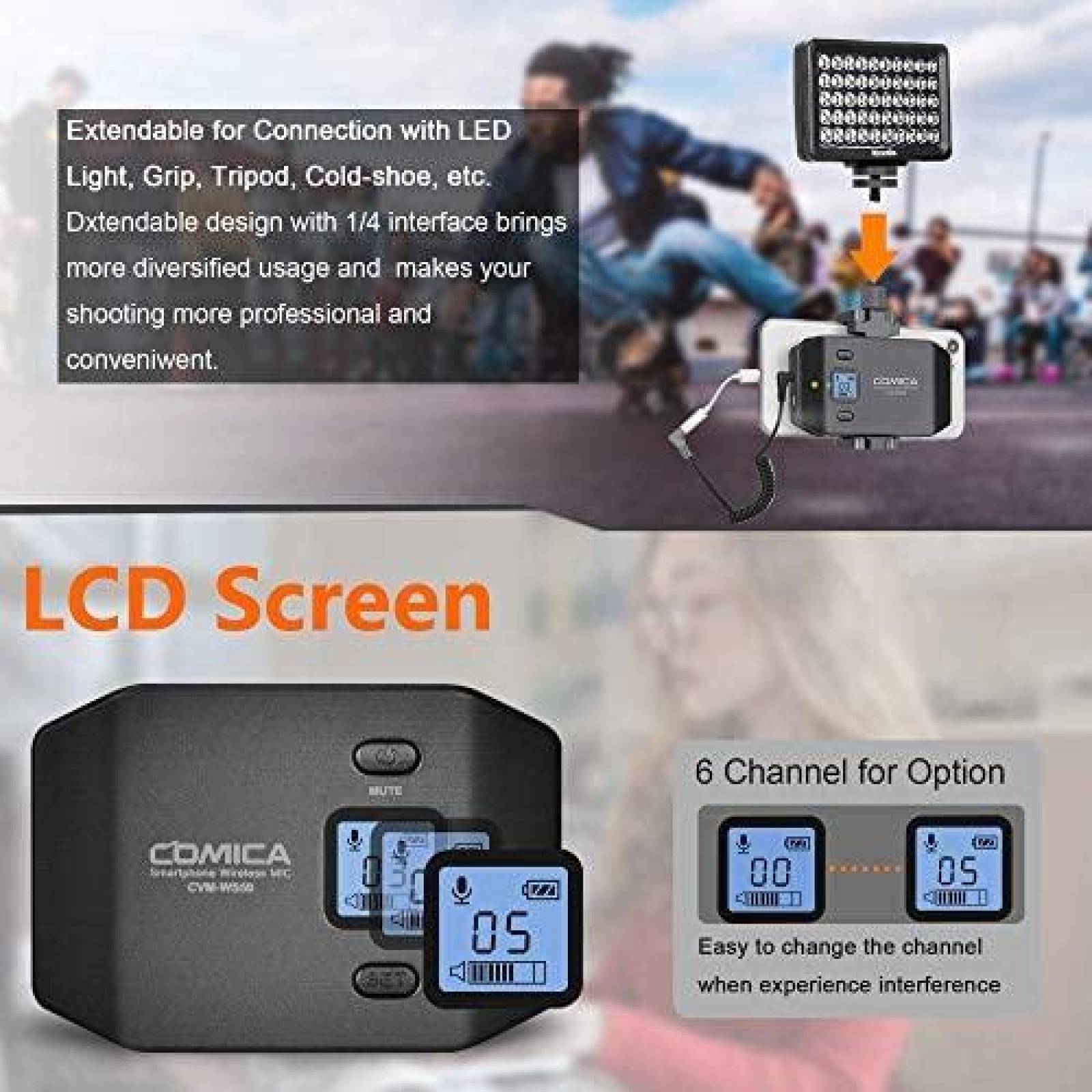 Microfono Comica Profesional Inalambrico Omnidireccional