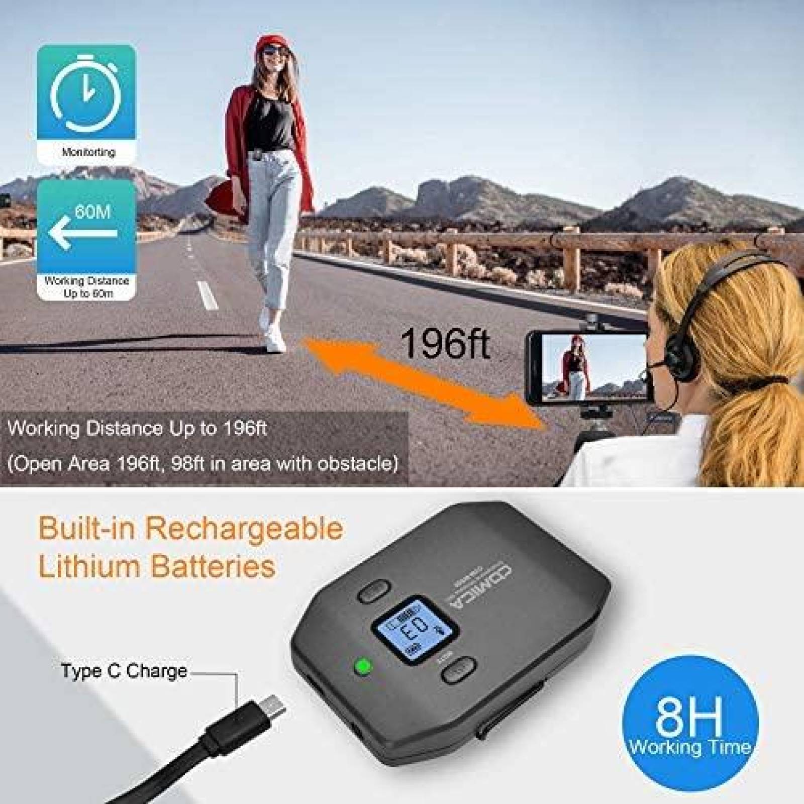 Microfono Comica Profesional Inalambrico Omnidireccional