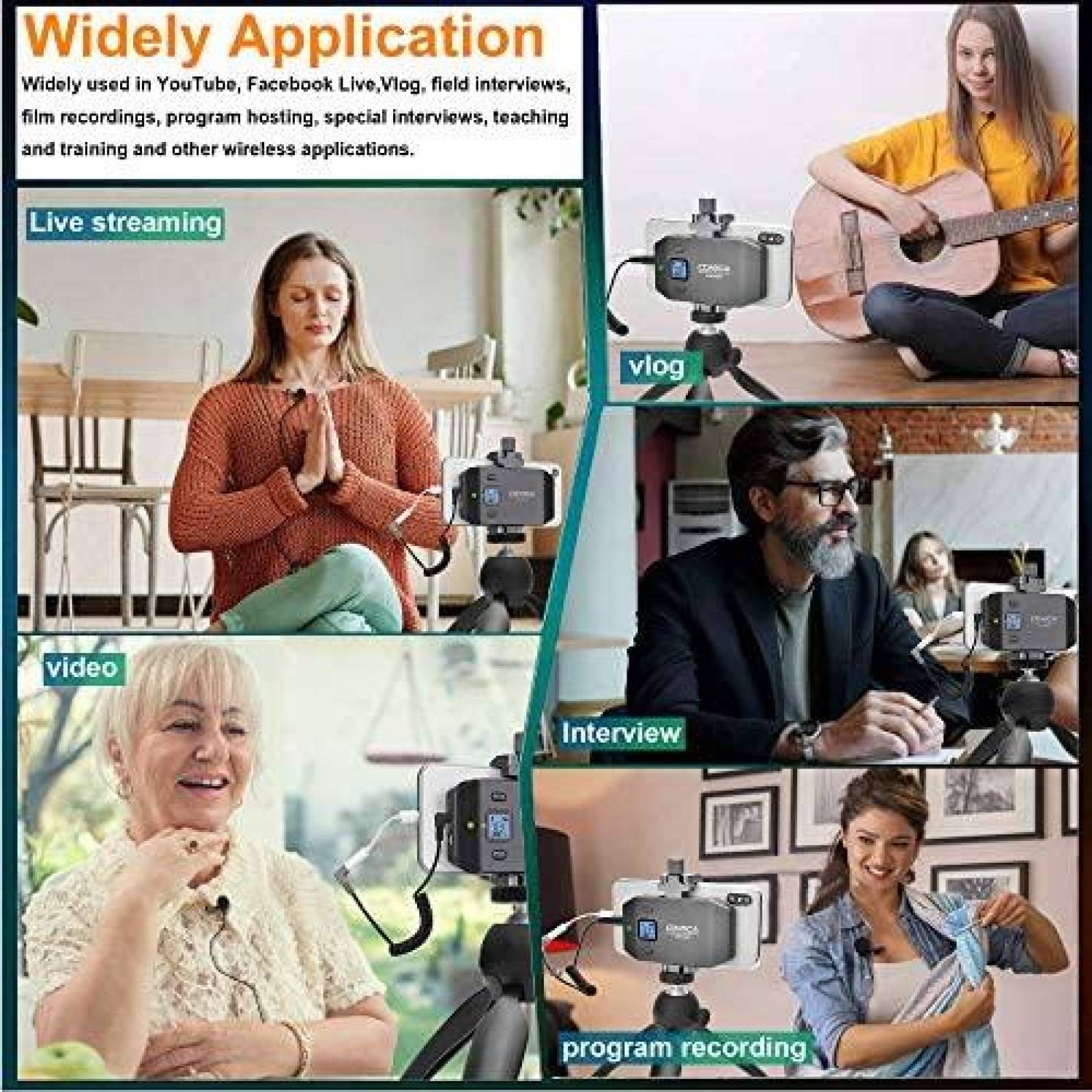 Microfono Comica Profesional Inalambrico Omnidireccional