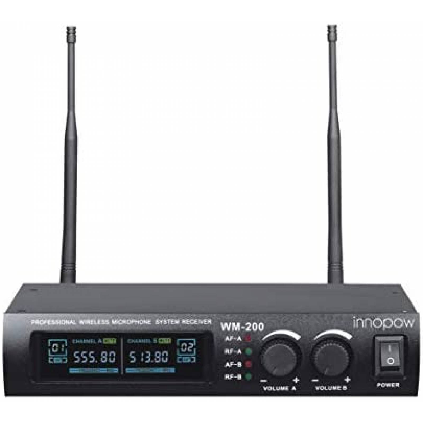 Kit de Audio Innopow 2 Microfonos Inalambricos -Negro