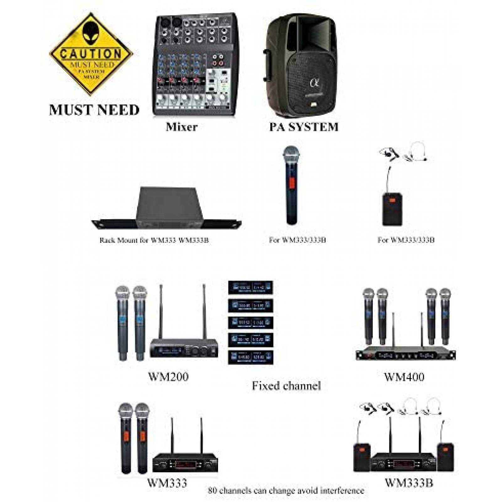 Kit de Audio Innopow 2 Microfonos Inalambricos -Negro