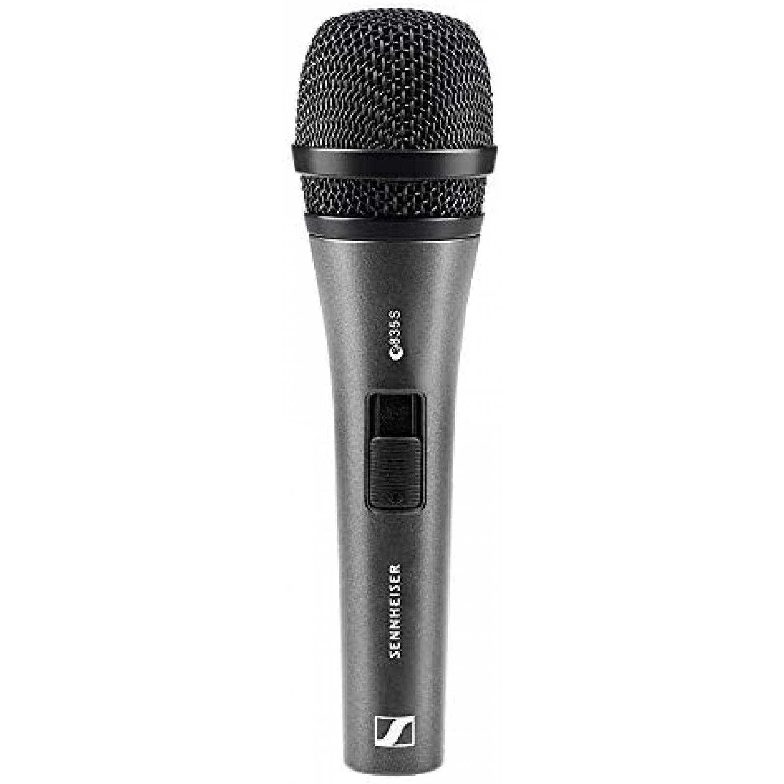 Microfono Sennheiser E835-S con Tripie y Cable XLR -Gris