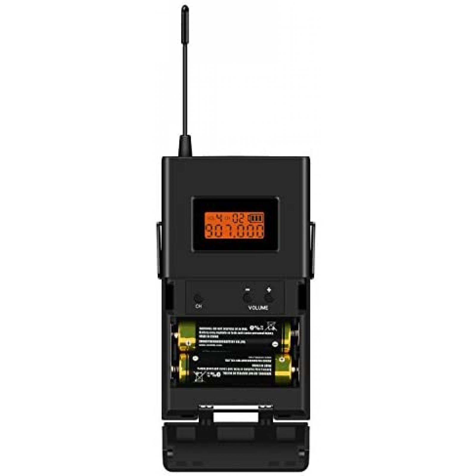 Microfono Anleon 915 mhz 1 Transmisor 1 Receptor -Negro