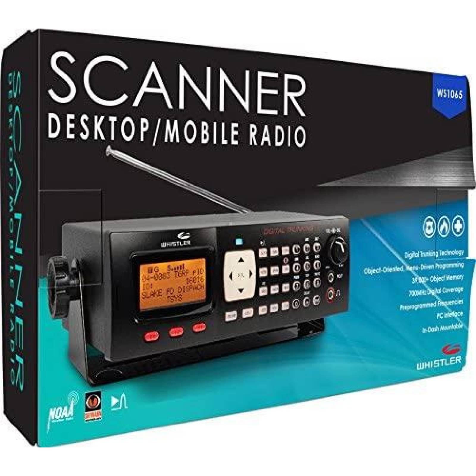 Escaner de Radio Whistler WS1065 5.3 x 7.3 x 2.2 -Negro