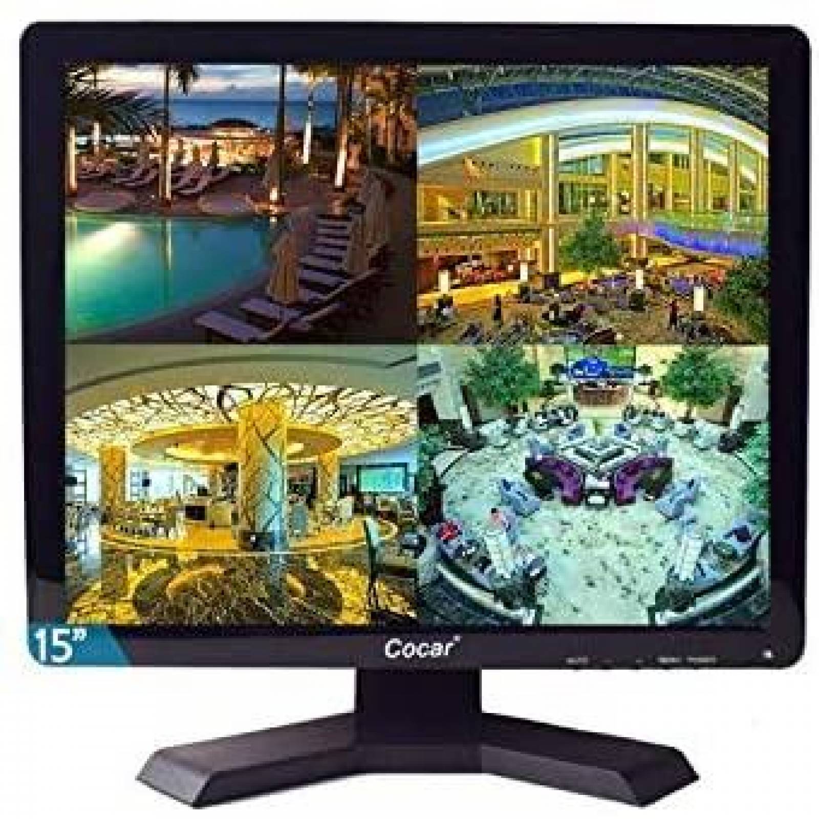 Monitor De Seguridad Cocar CCTV-MON15 15'' CCTV BNC VGA HDMI