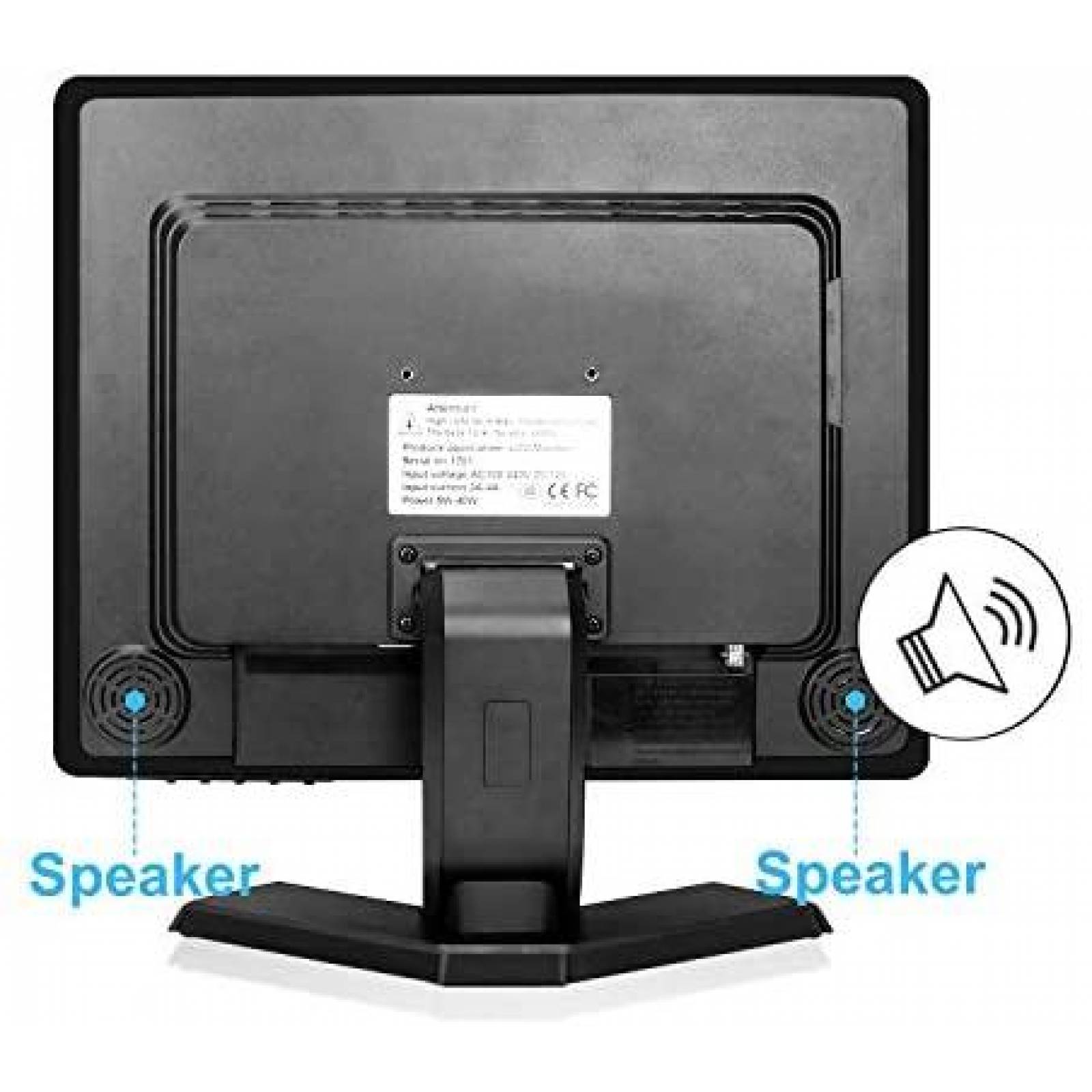 Monitor Bosstouch HD IPS 15" LED angulo de vision 170 Negro