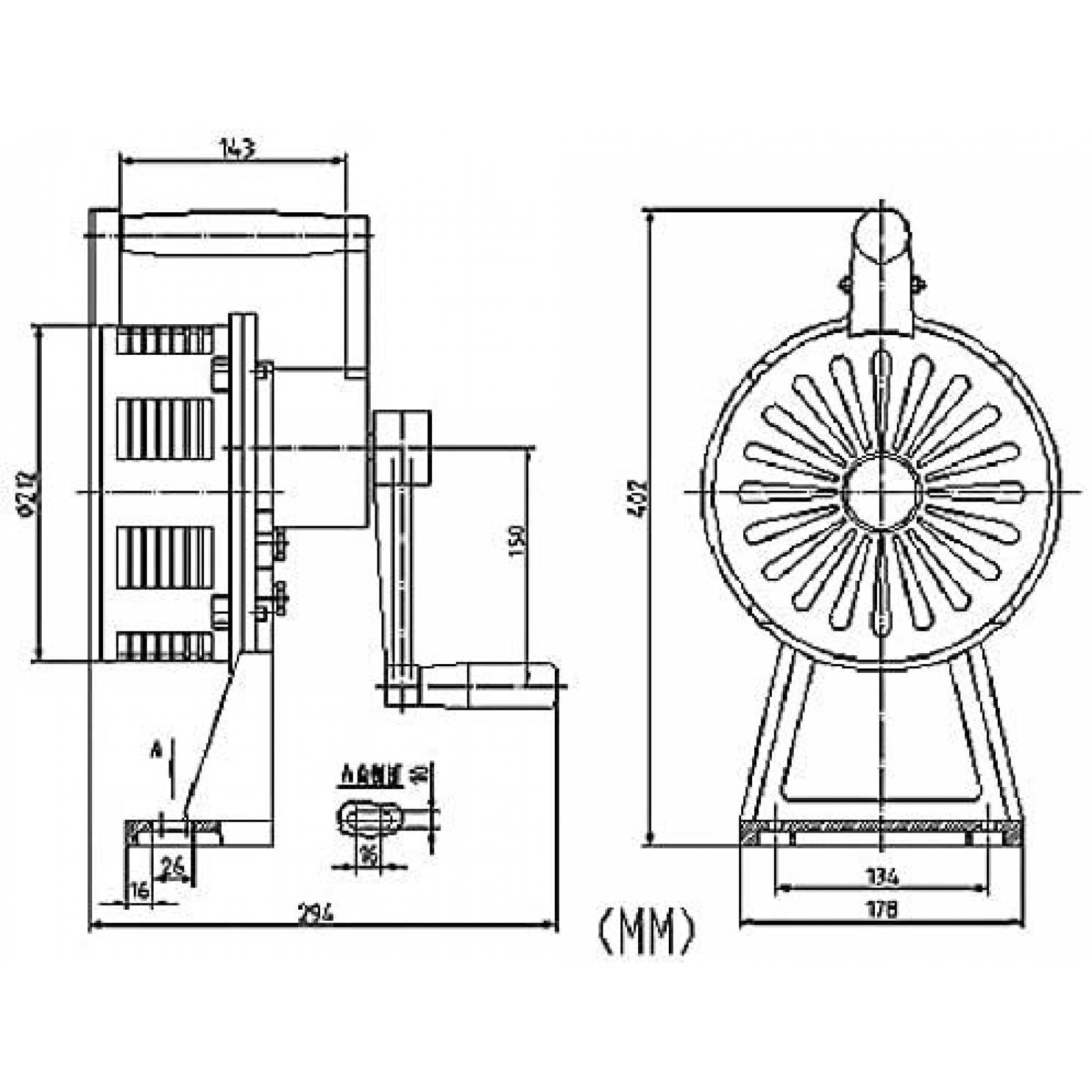 Sirena Vixen Horns VXS-1200MR De Manivela Montaje Base -Rojo