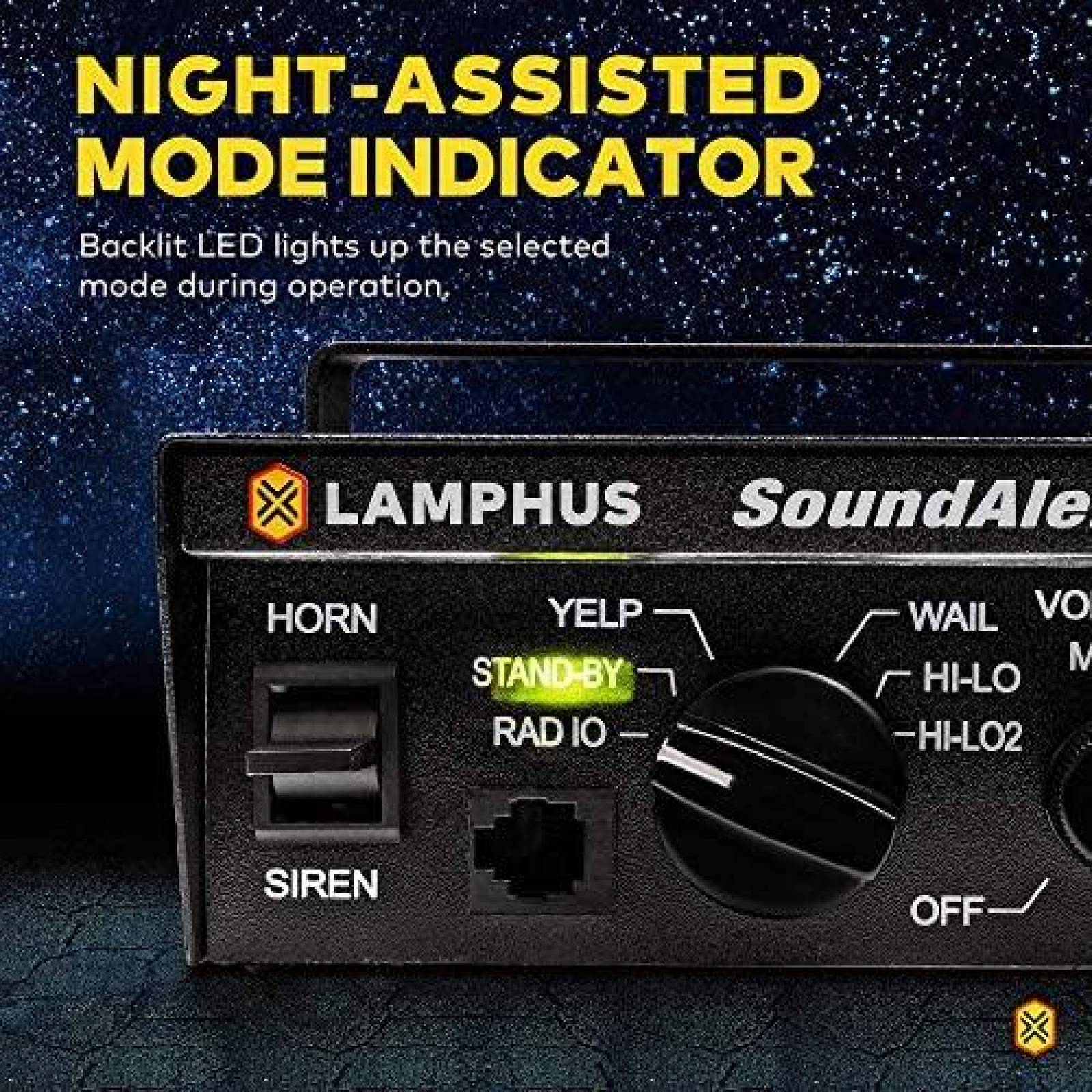 Kit de Sirena LAMPHUS 100W Megafono Policial de Emergencia