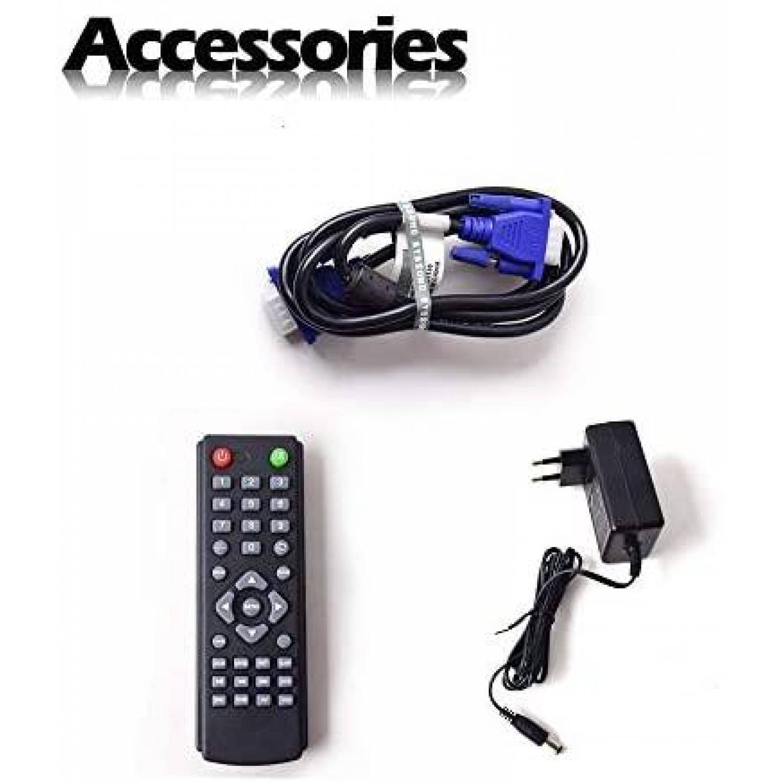 Monitor CCTV Cocar 12'' LCD HDMI VGA USB LED -Negro