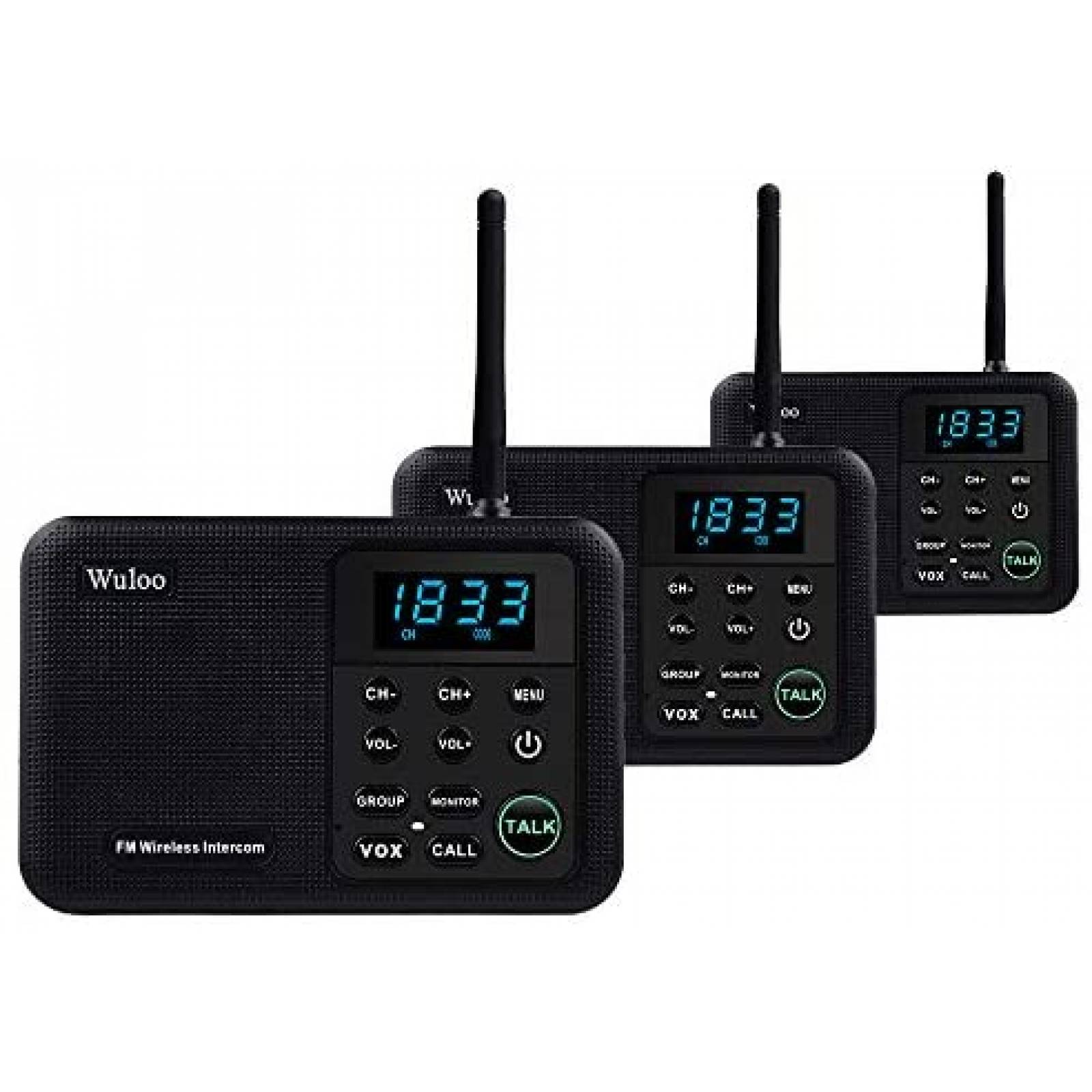 Kit de Comunicacion Wuloo 3 Intercomunicadores Inalambricos