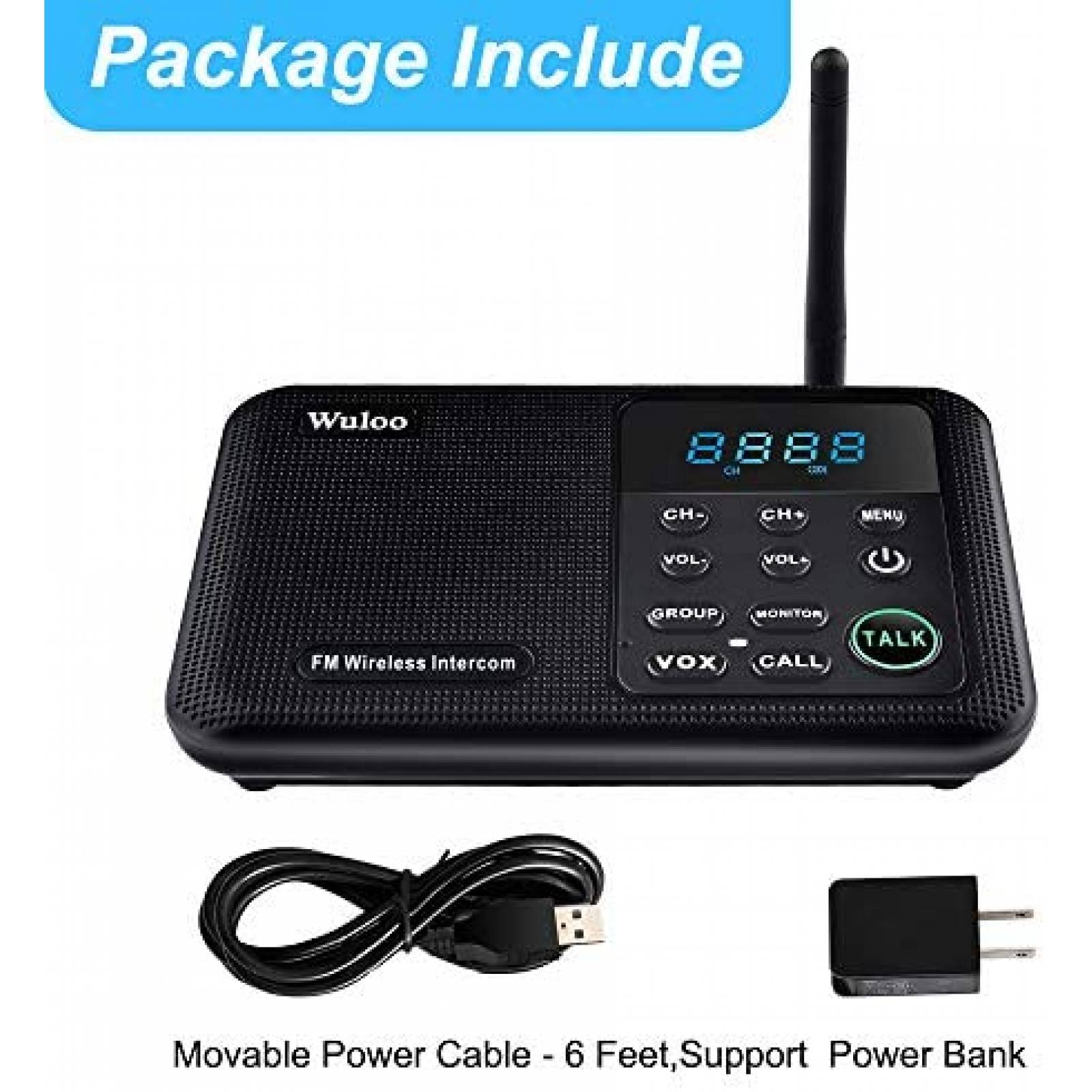 Kit de Comunicacion Wuloo 3 Intercomunicadores Inalambricos