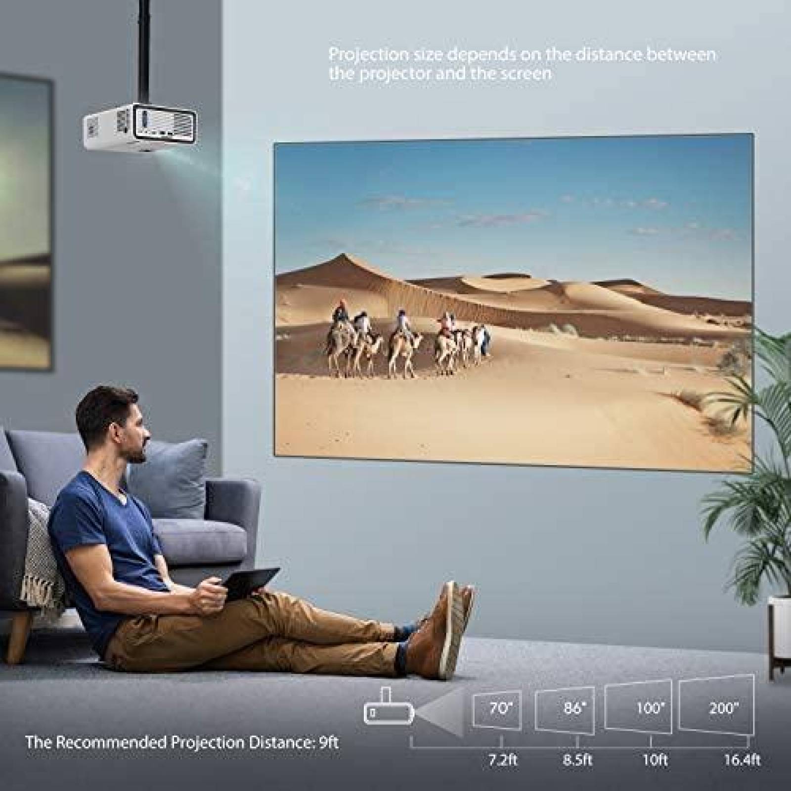 Proyector Yaber V3 FHD LED LCD 5500 Lux Portatil Bluetooth