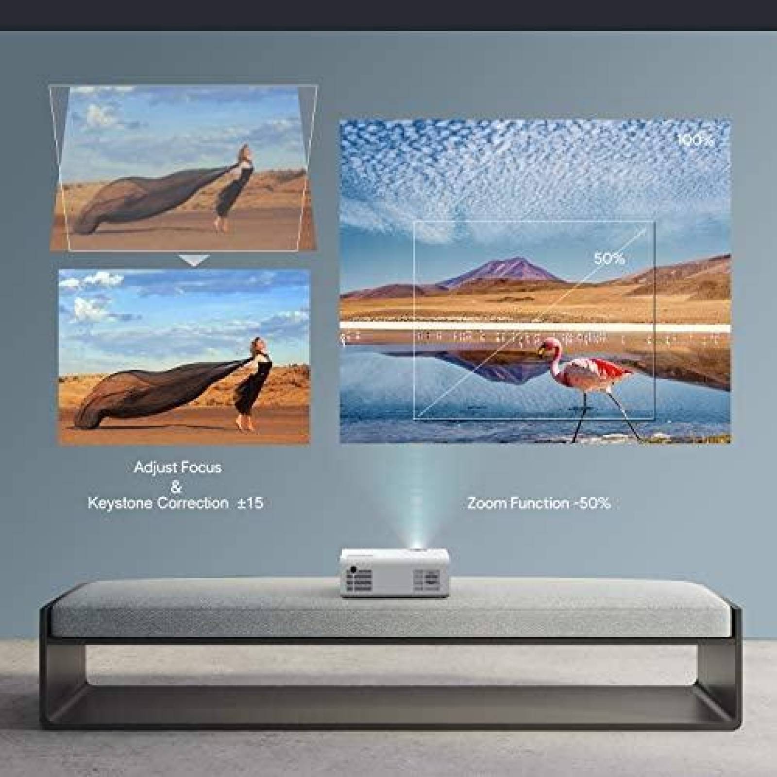 Proyector Yaber V3 FHD LED LCD 5500 Lux Portatil Bluetooth