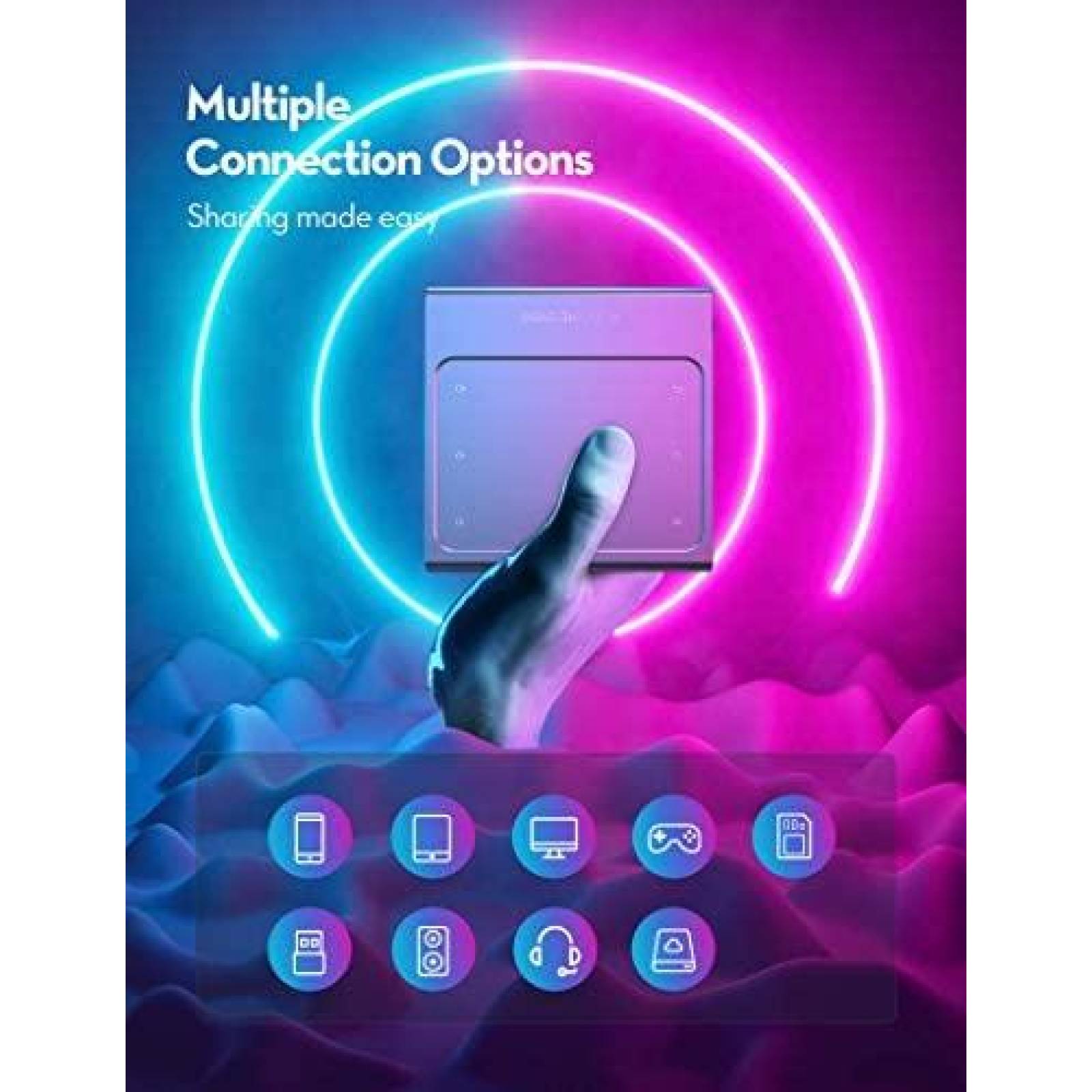 Mini Projector Dragon Touch Z1 150 ANSI Lumen 1080P Portatil