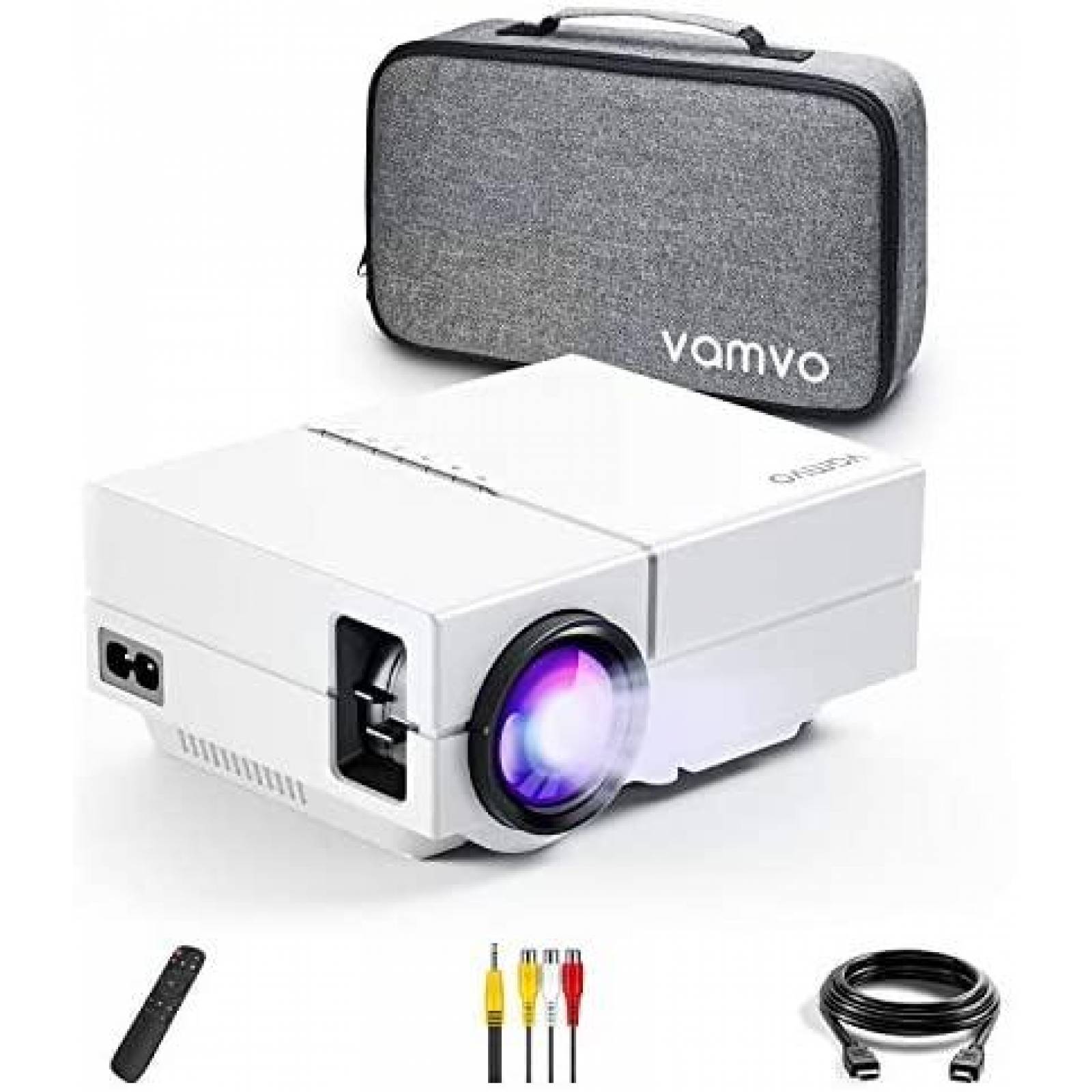 Proyector Portatil Vamvo 1080P Display 200'' Digital -Blanco