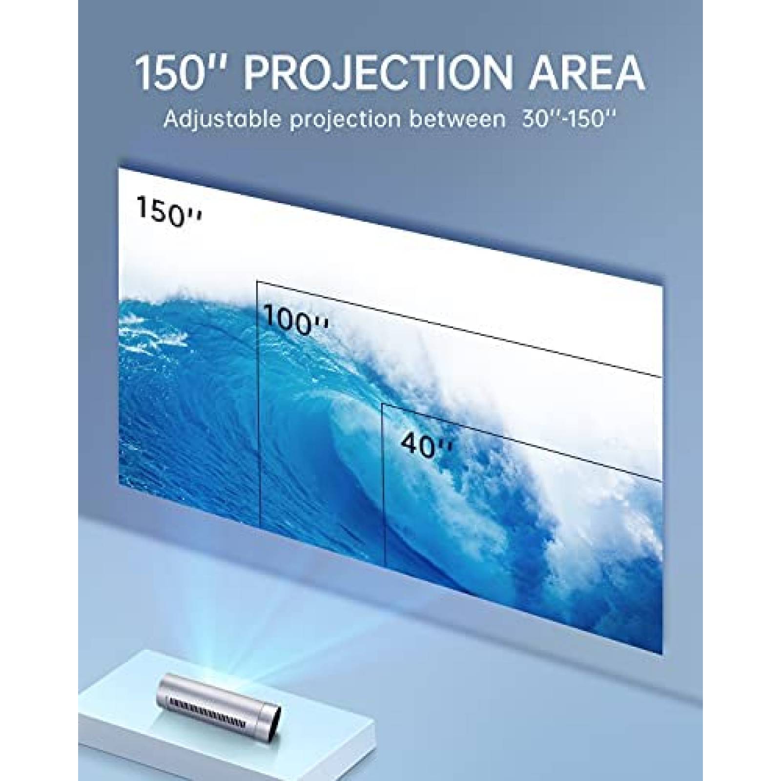 Proyector JMGO Explorer 380 Lumens Wi-Fi 3D FHD 1080P 4K