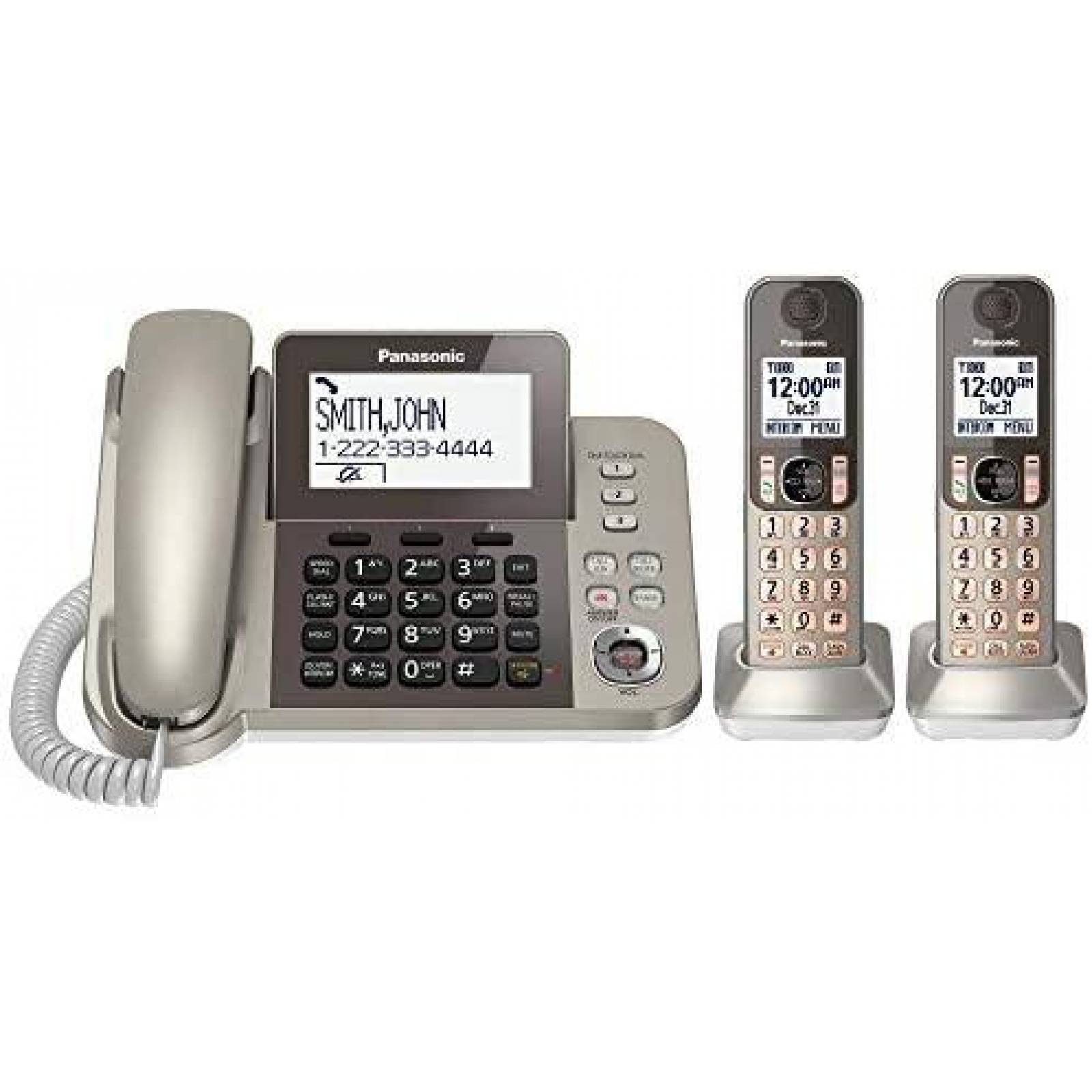 Sistema telefonico PANASONIC KX-TGF352N 3 pzs Contestador