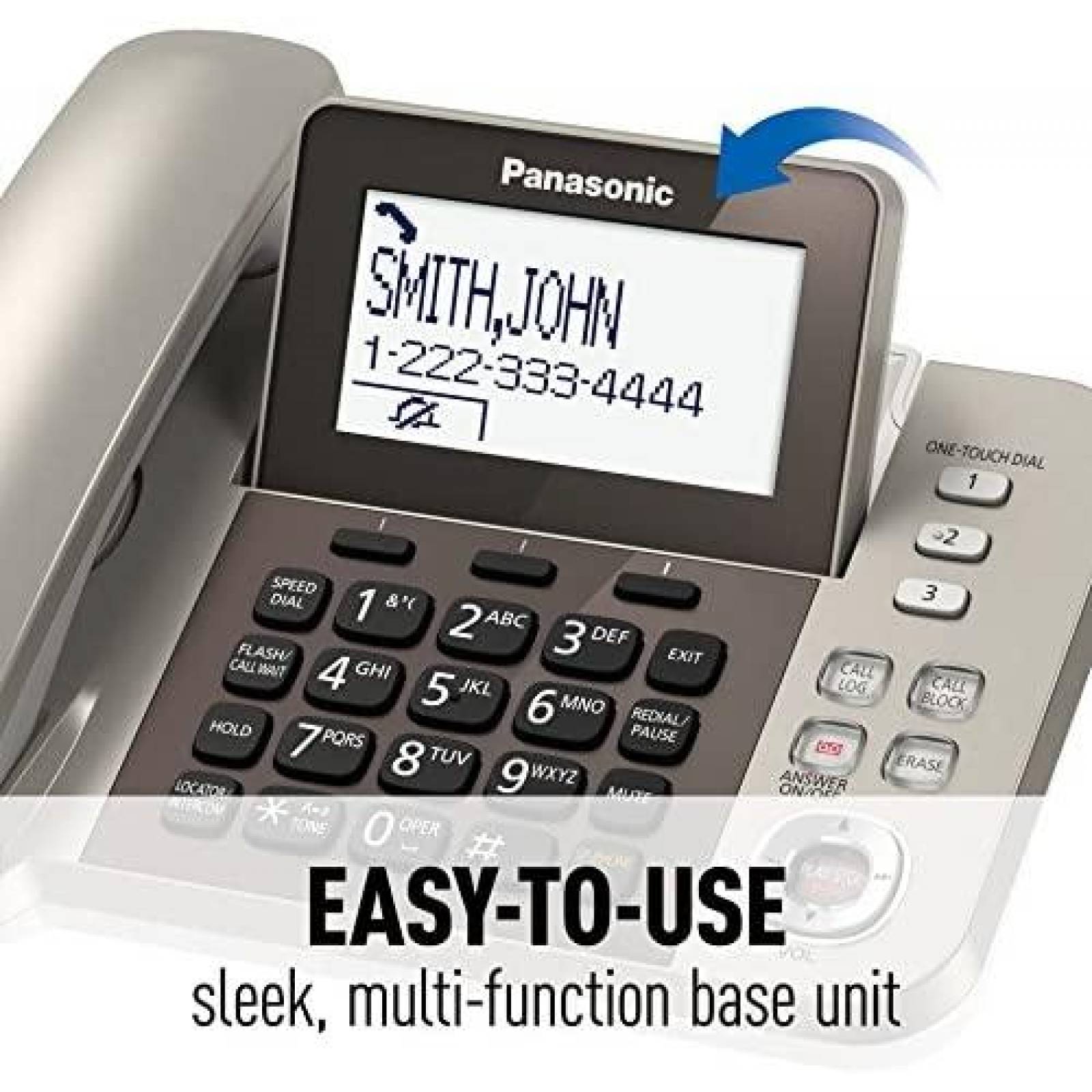 Sistema telefonico PANASONIC KX-TGF352N 3 pzs Contestador