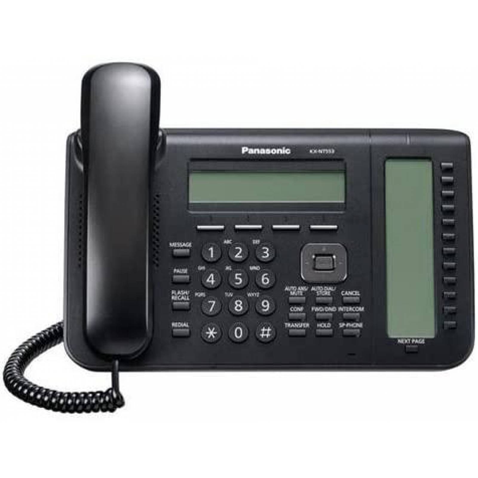 Telefono Fijo Panasonic KX-NT553-B 8.27"x11.42"x5.51" -Negro