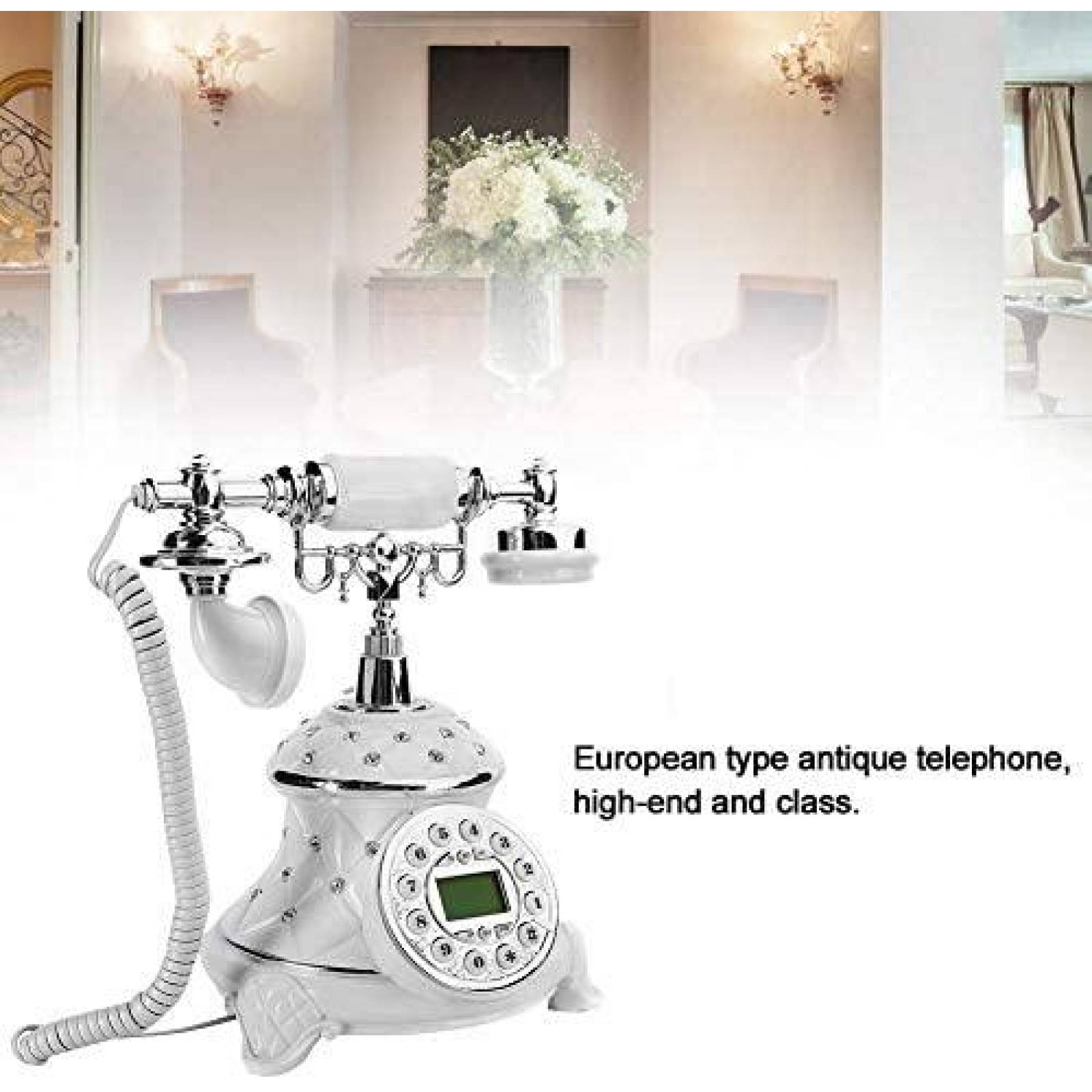 Telefono Oumij1 Vintage Antiguo Clasico Casero -Blanco