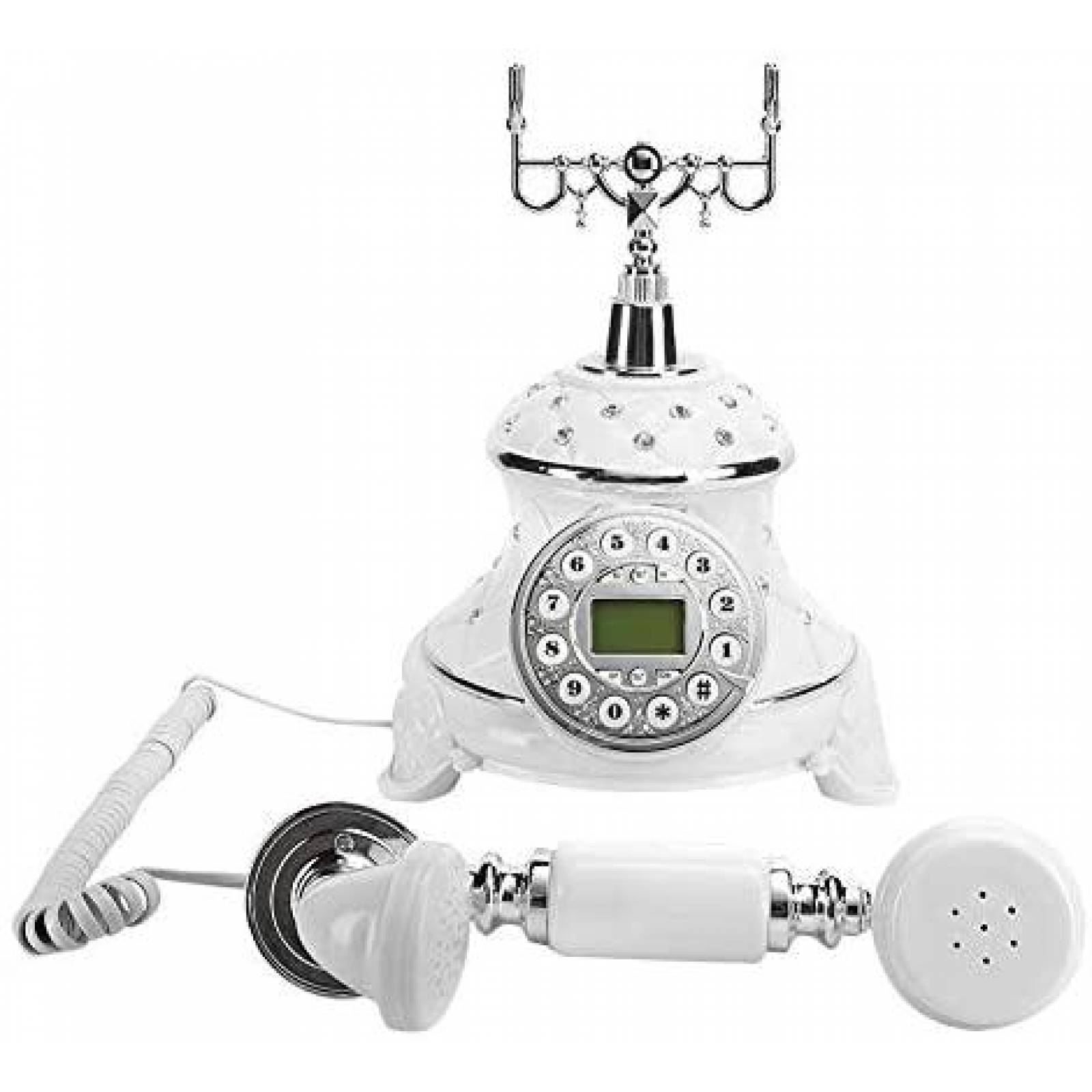 Telefono Oumij1 Vintage Antiguo Clasico Casero -Blanco