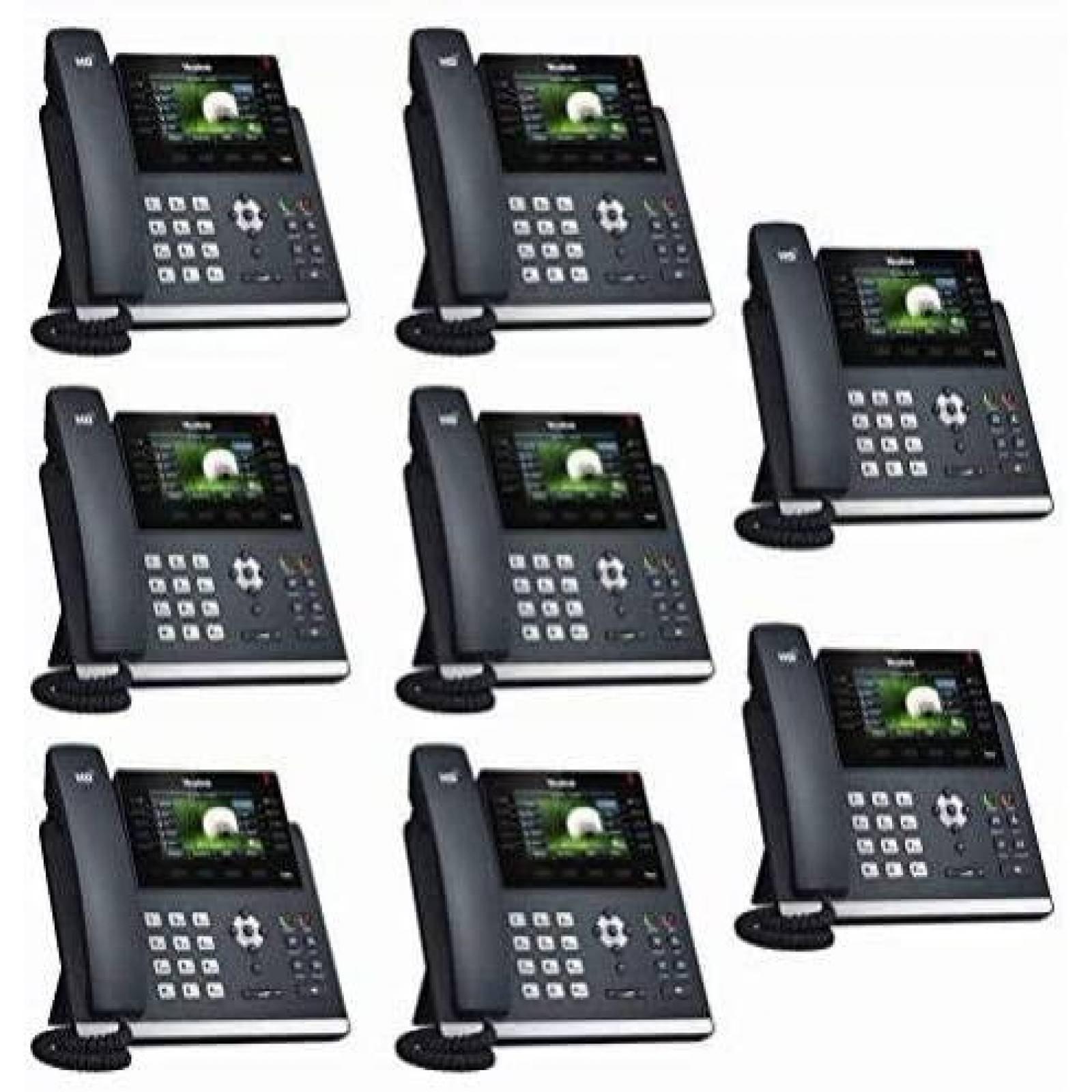 Sistema de Telefonos Yealink SIP-T21P 8 Pzs HD -Gris